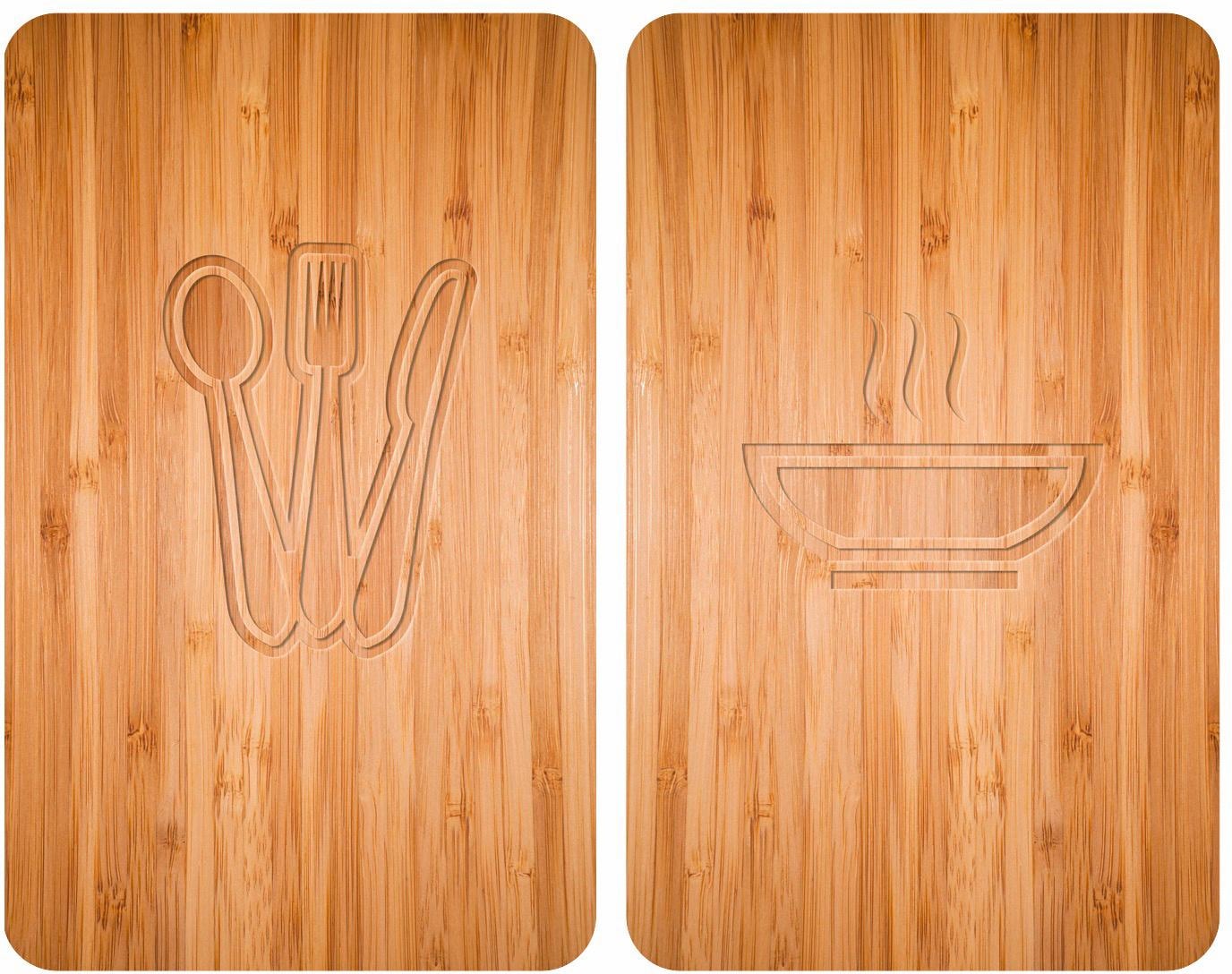 WENKO Herd-Abdeckplatte »Lunch«, (Set, 2 tlg.), aus gehärtetem Glas von WENKO kaufen