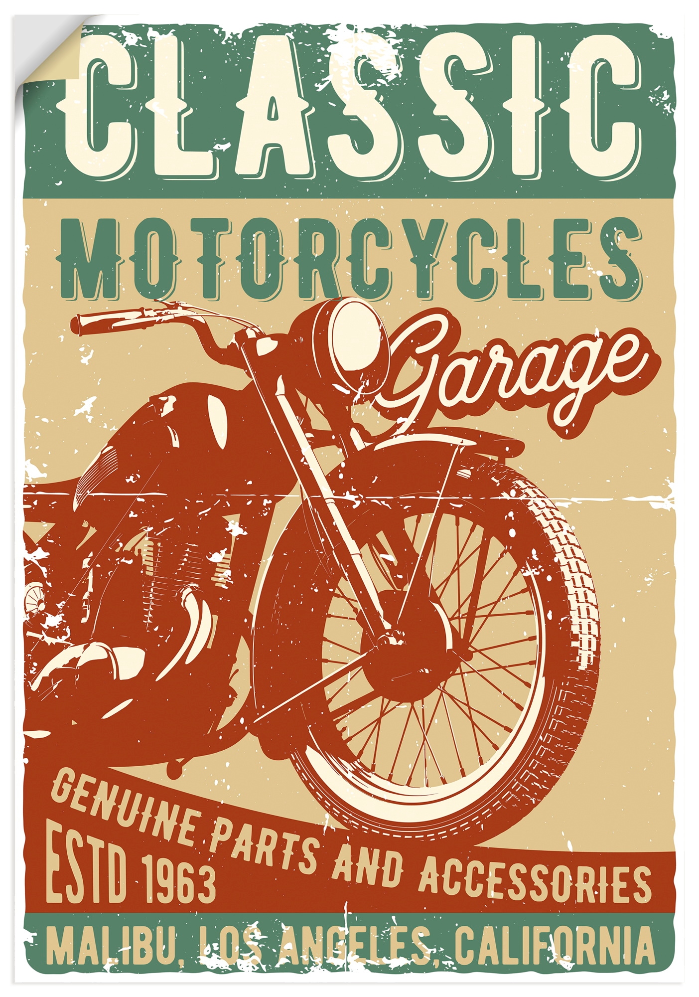 Artland Wandbild "Classic Motorcycles" 1 Stk. tlg. als Alubild, Leinwandbild, Poster, Wandaufkleber in verschied. Grössen