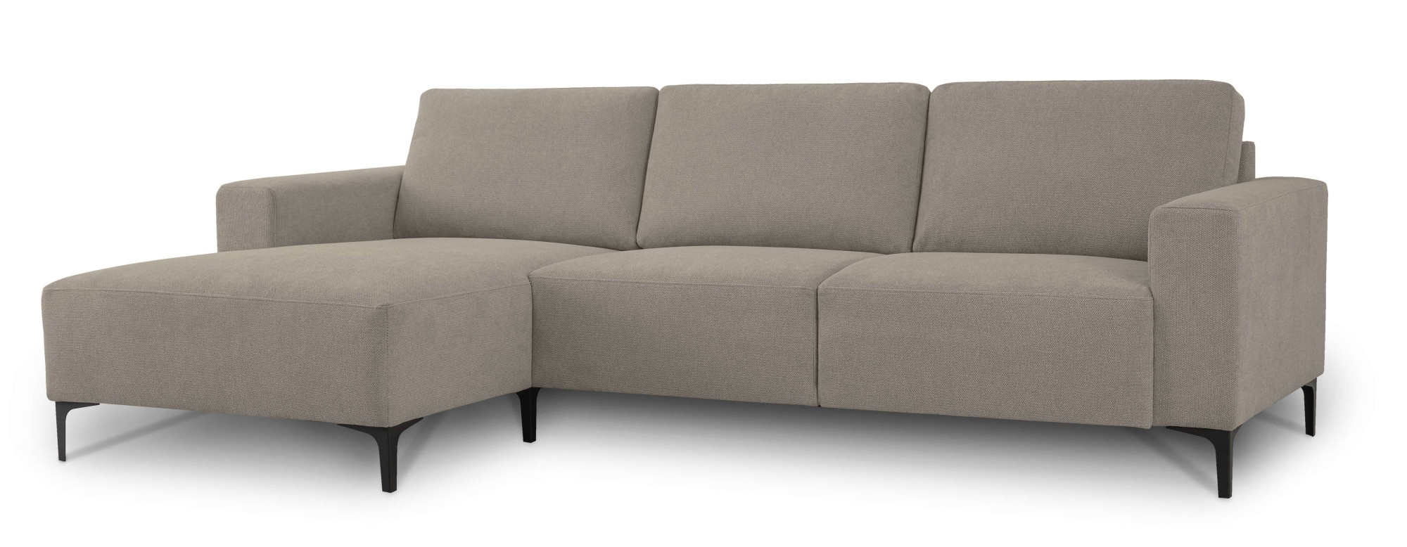 Home affaire Ecksofa »Tournon, L-Form, Breite 262 cm, Webstoff, Chenille«, Designsofa im nordischen Stil, Wellenunterfederung, Metallfüsse