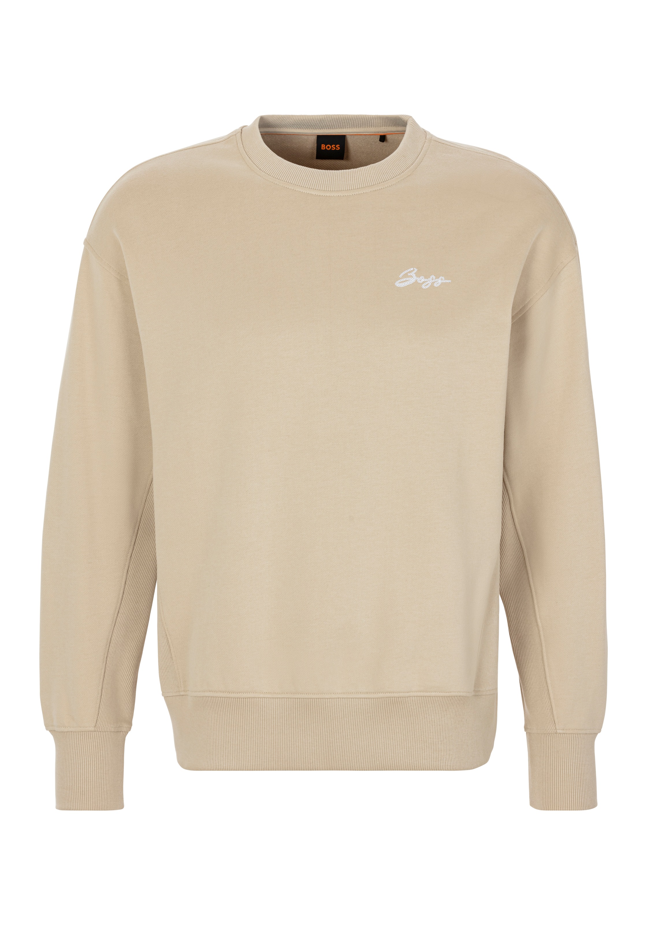 BOSS ORANGE Sweatshirt »Eteia Premium Damenmode«, mit Rippdetails, Logo