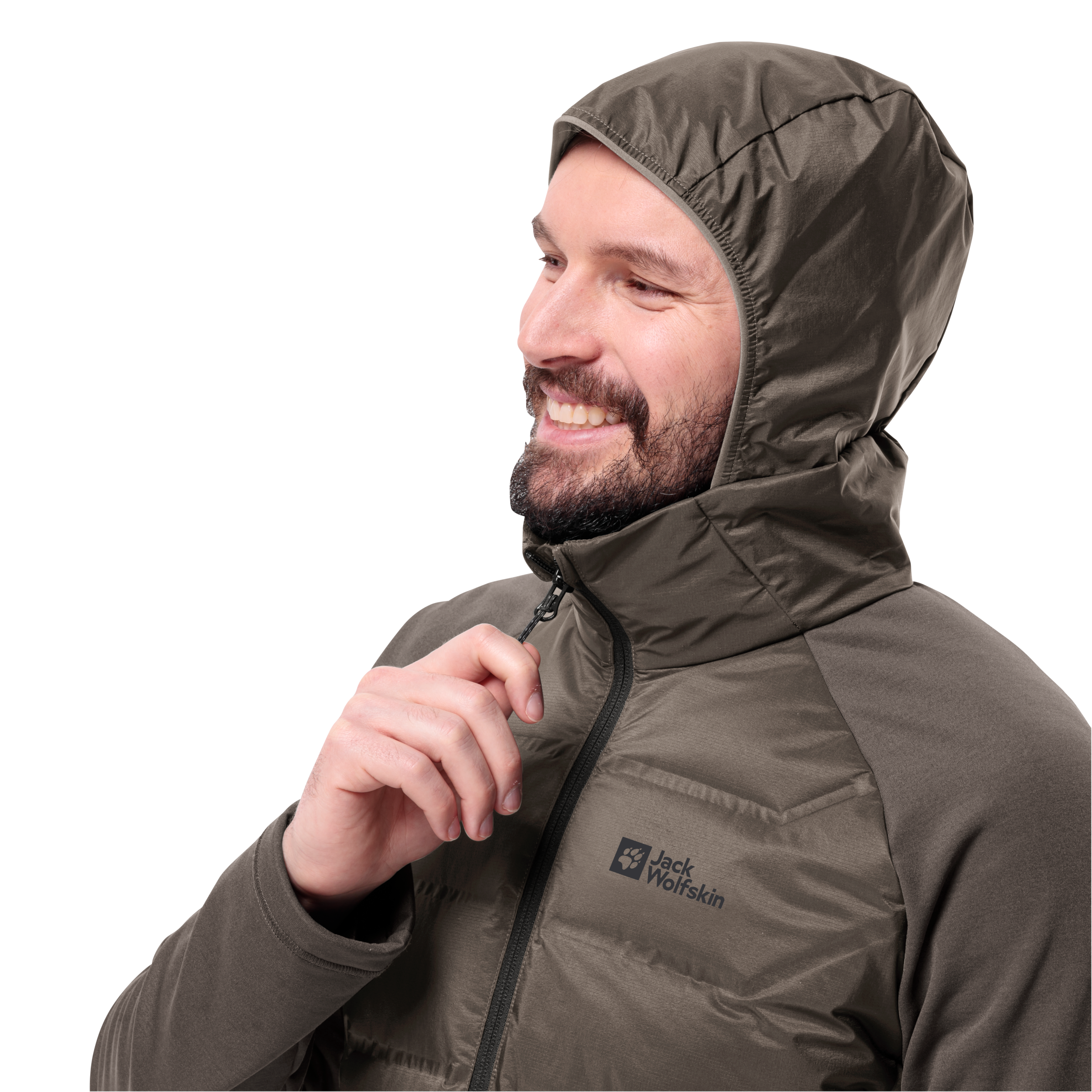 Jack Wolfskin Fleecejacke »TASMAN DOWN HYBRID M«, mit Kapuze, wärmende Hybrid-Kapuzenjacke für jeden Trail