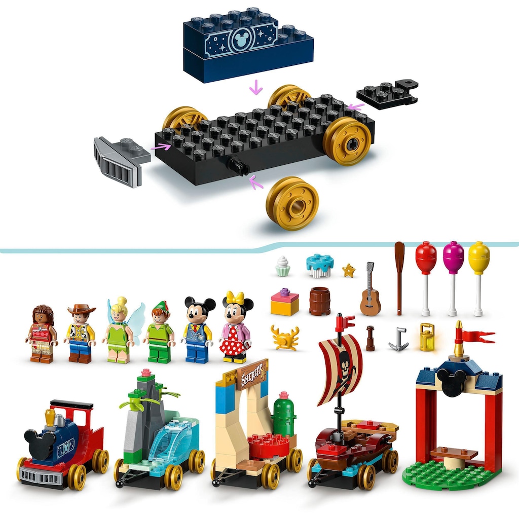LEGO® Konstruktionsspielsteine »Disney Geburtstagszug (43212), LEGO® Disney«, (200 St.)