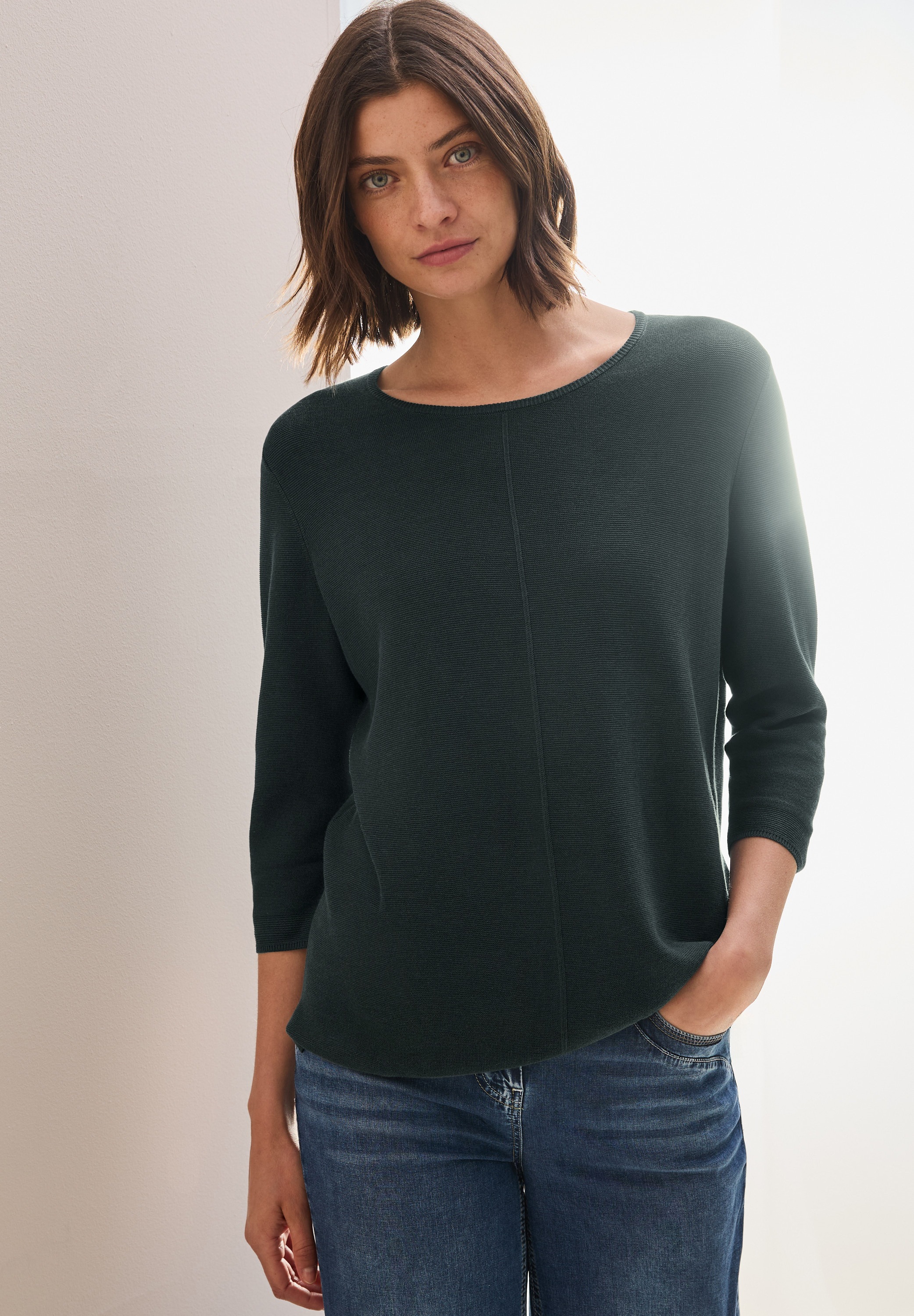 Cecil Strickpullover mit 3/4-Arm und Rundhals