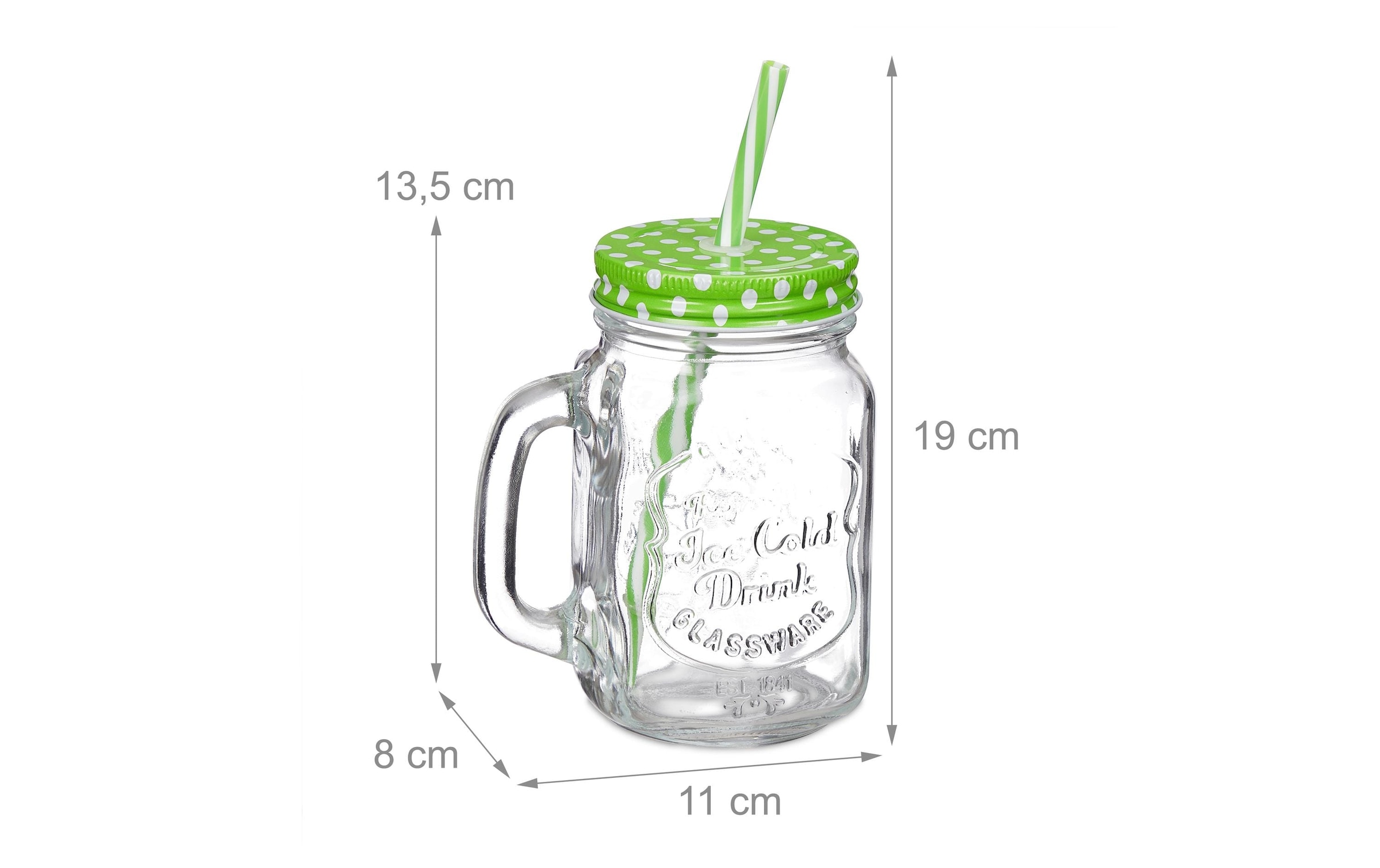 relaxdays Wasserkrug »Summer 500 ml, 8 Stück«