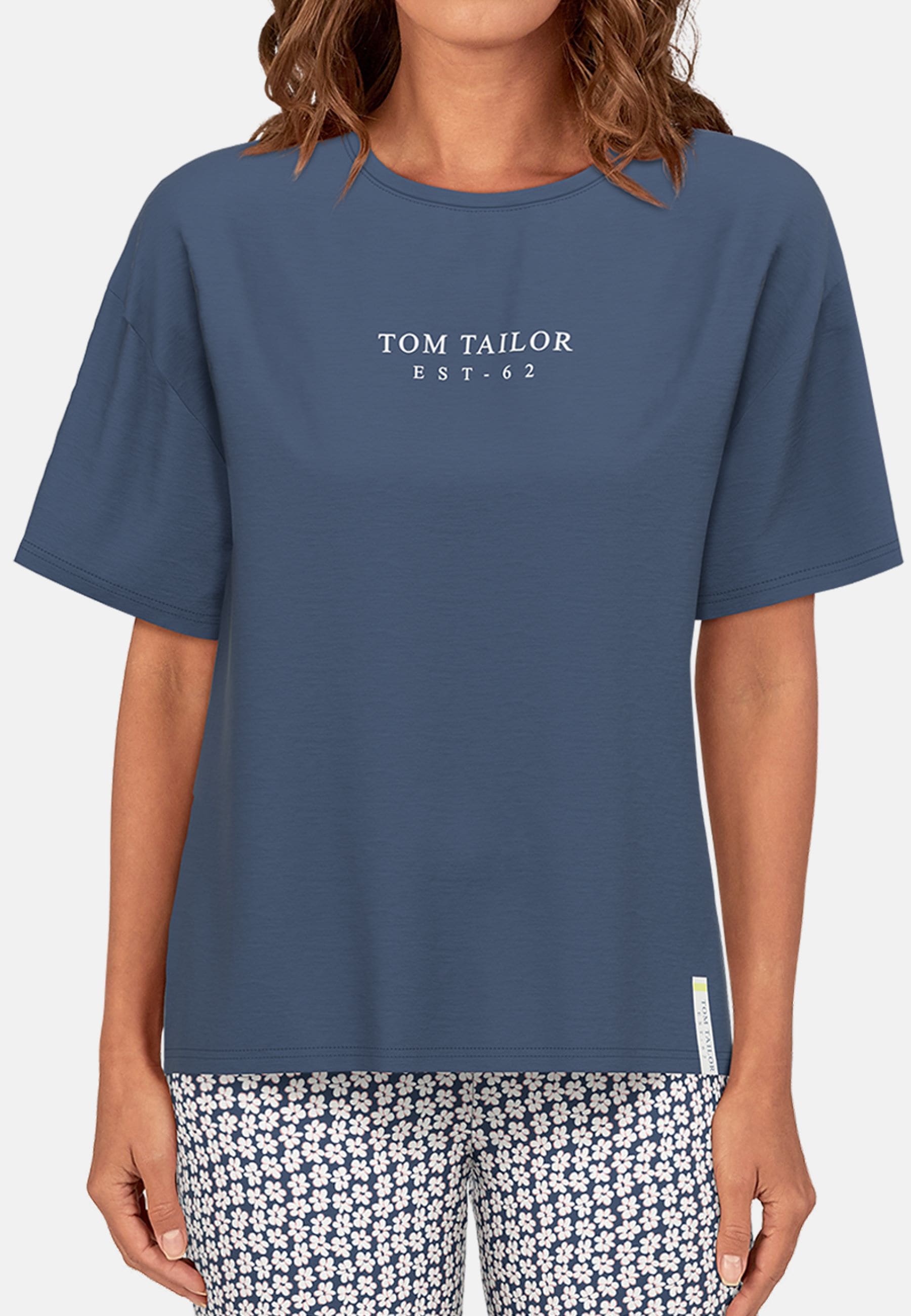 TOM TAILOR Capri-Pyjama »Westport«, (2 tlg.), Hose mit Blümchenprint