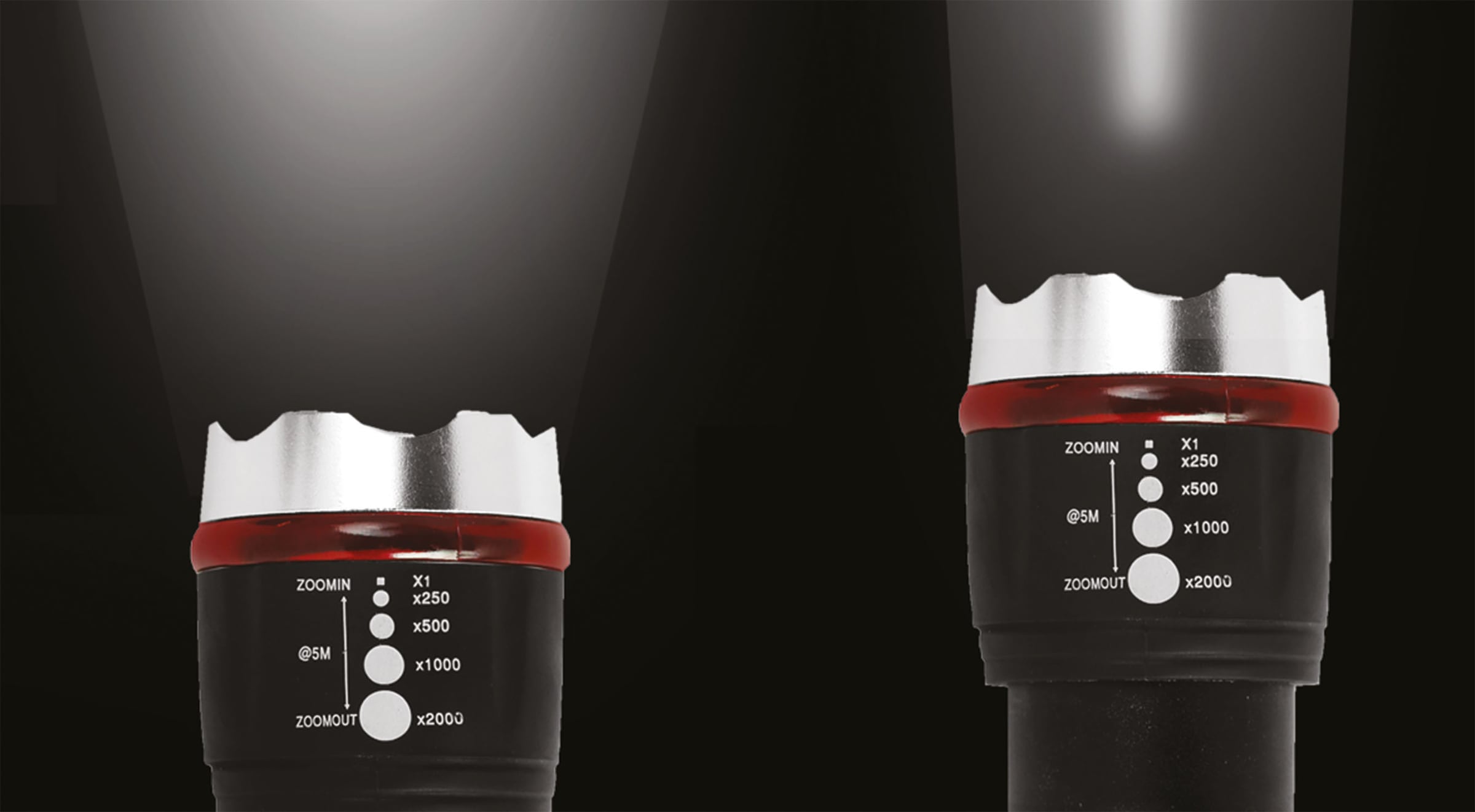 MediaShop LED Taschenlampe »Panta Safe Guard«, (Set mit 2 Stück), per USB aufladbar, Lichtkegel stufenlos einstellbar, 3 Lichtmodi