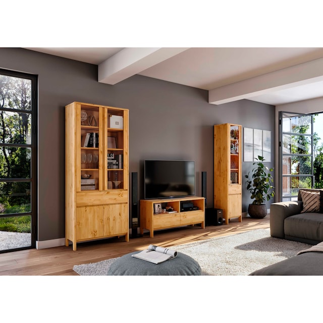 ✵ Home affaire TV-Schrank »Luven«, Breite 114 cm, Massivholz, 2 Schublade und  2 offenen Fächer günstig bestellen | Jelmoli-Versand