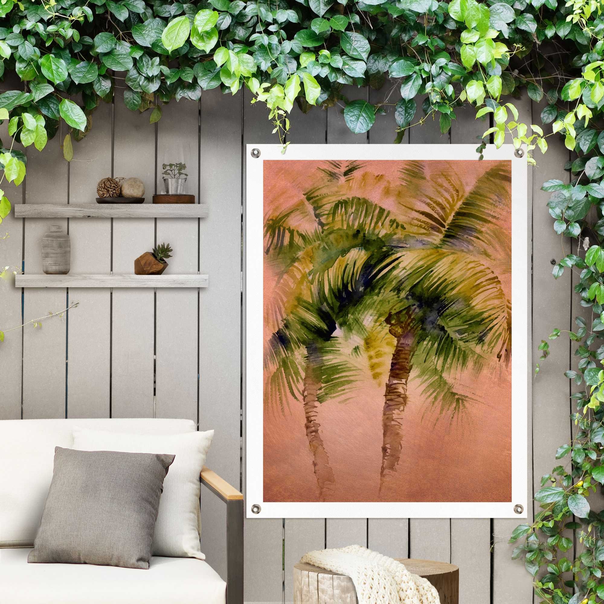 Reinders! Poster »Painted Palm Trees«, Outdoor für Garten oder Balkon