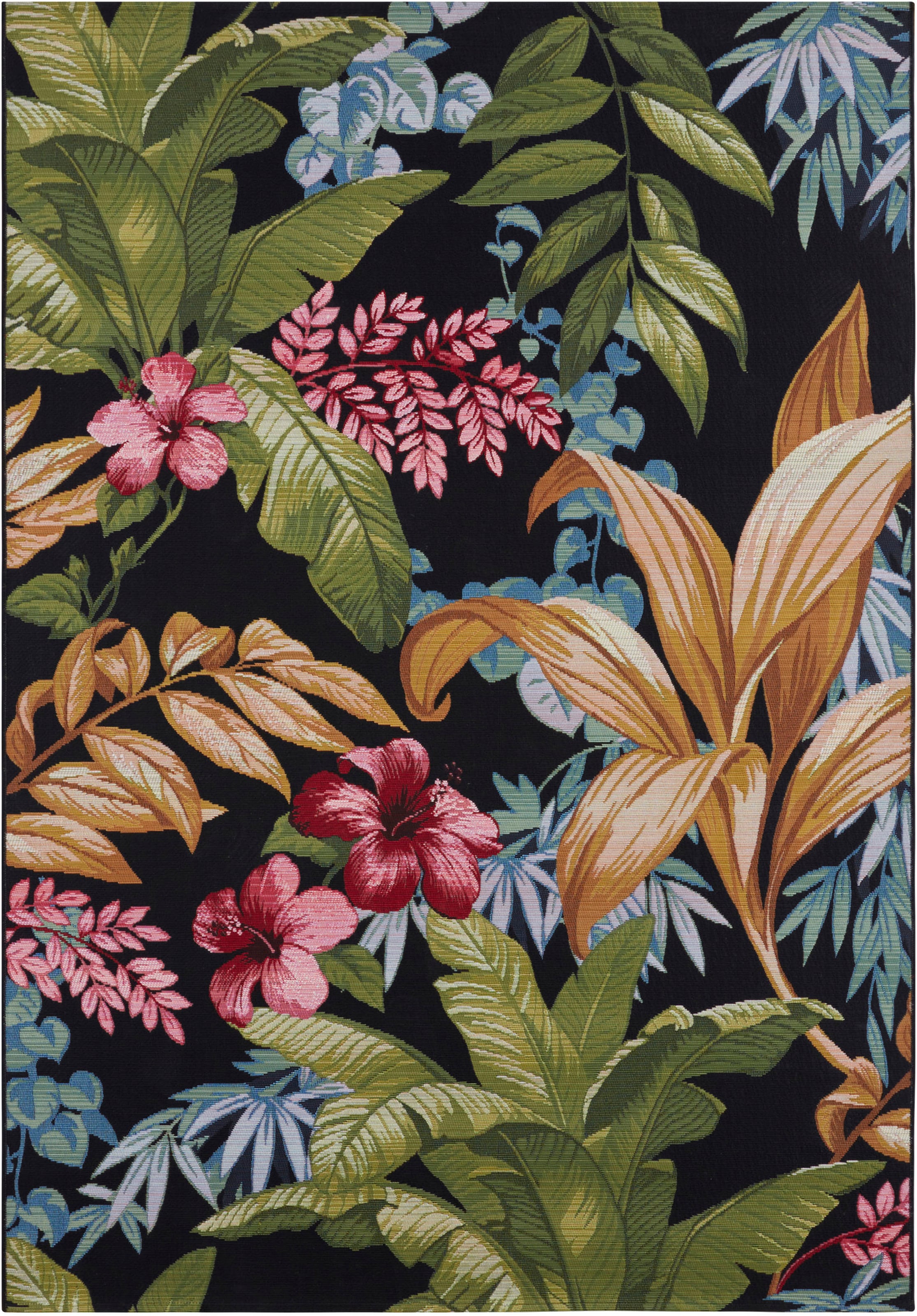 HANSE Home Outdoorteppich »Tropical Flowers«, rechteckig, 3 mm Höhe, In-& Outdoor, Teppich, Wetterfest, Balkon, Garten, Wohnzimmer, Floral