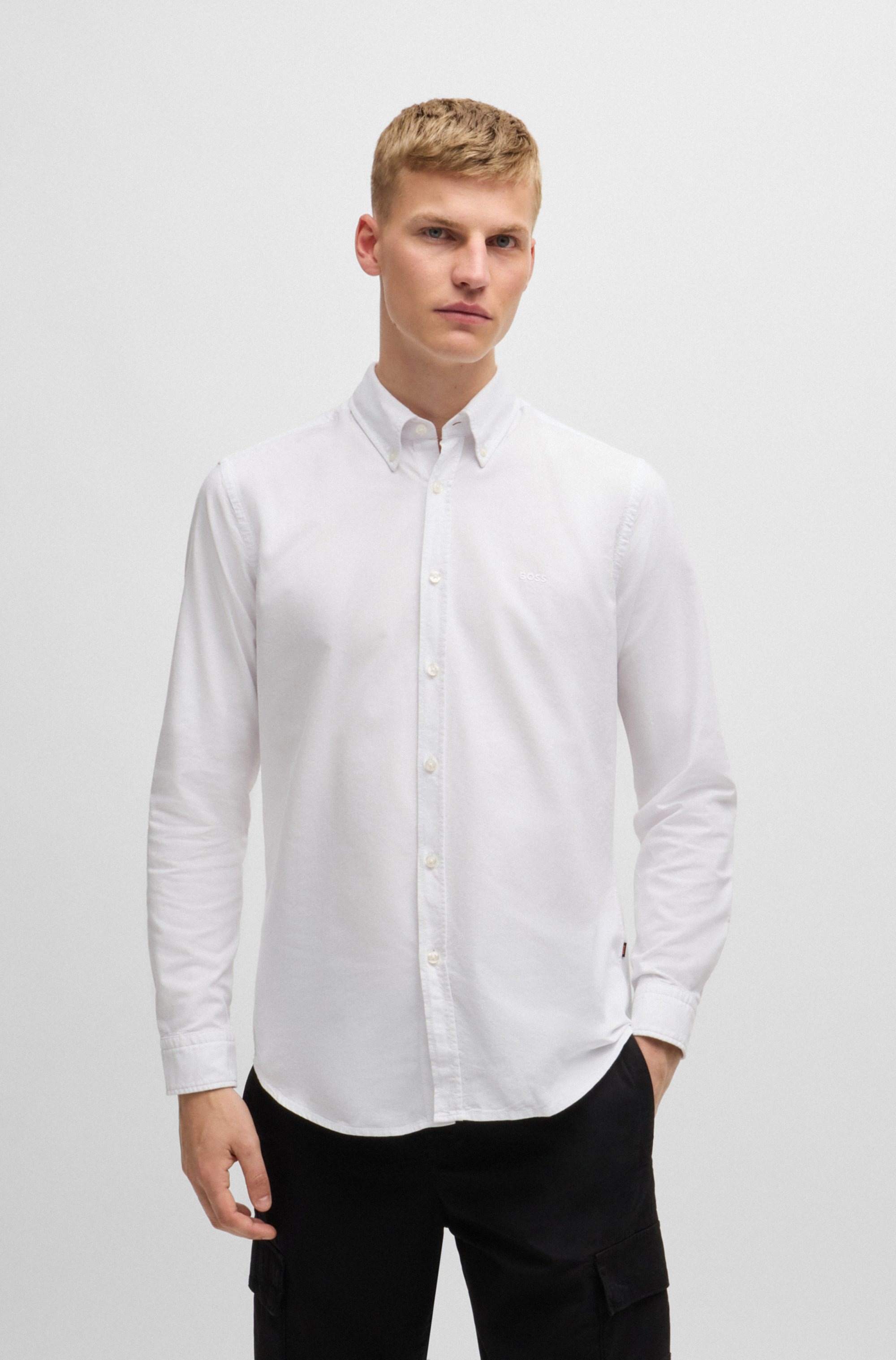 BOSS ORANGE Businesshemd »Rickert« mit Button-down-Kragen
