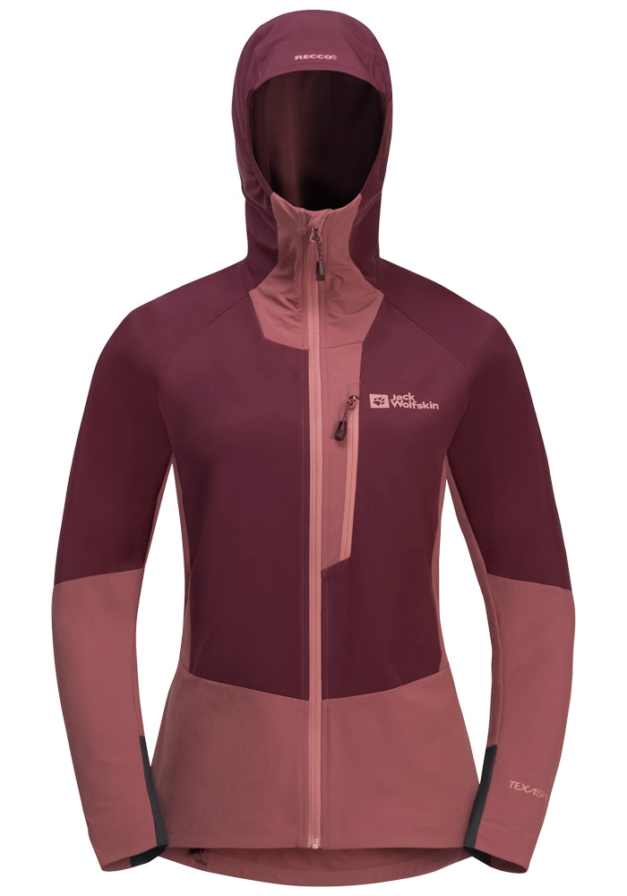 Jack Wolfskin Softshelljacke »ALPSPITZE HOODY W«, mit Kapuze