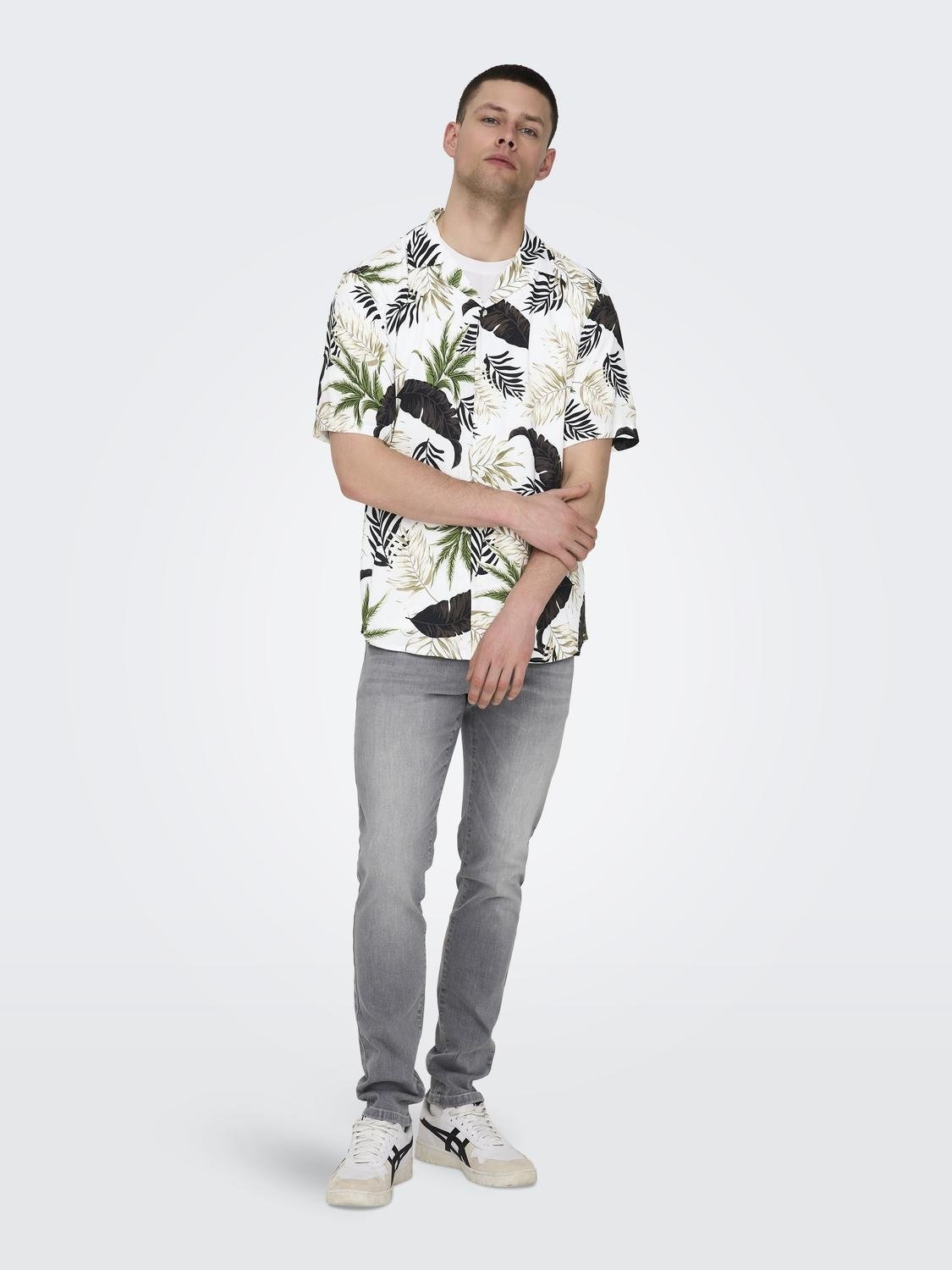 ONLY & SONS Hawaiihemd »ONSWAYNE LIFE AOP SS VISCOSE SHIRT NOOS«