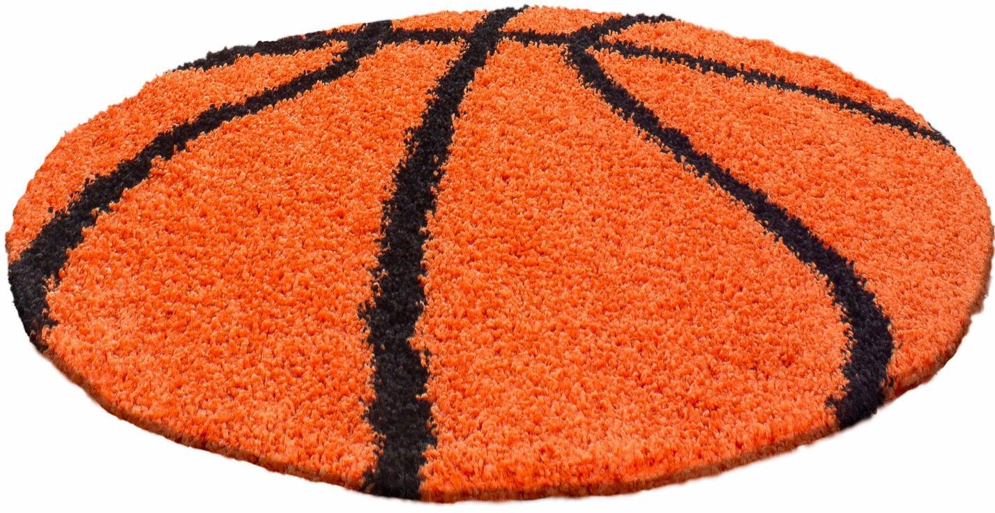 Ayyildiz Teppiche Kinderteppich »Fun 6002« rund 30 mm Höhe Motiv Basketball, Kinder- und Jugendzimmer