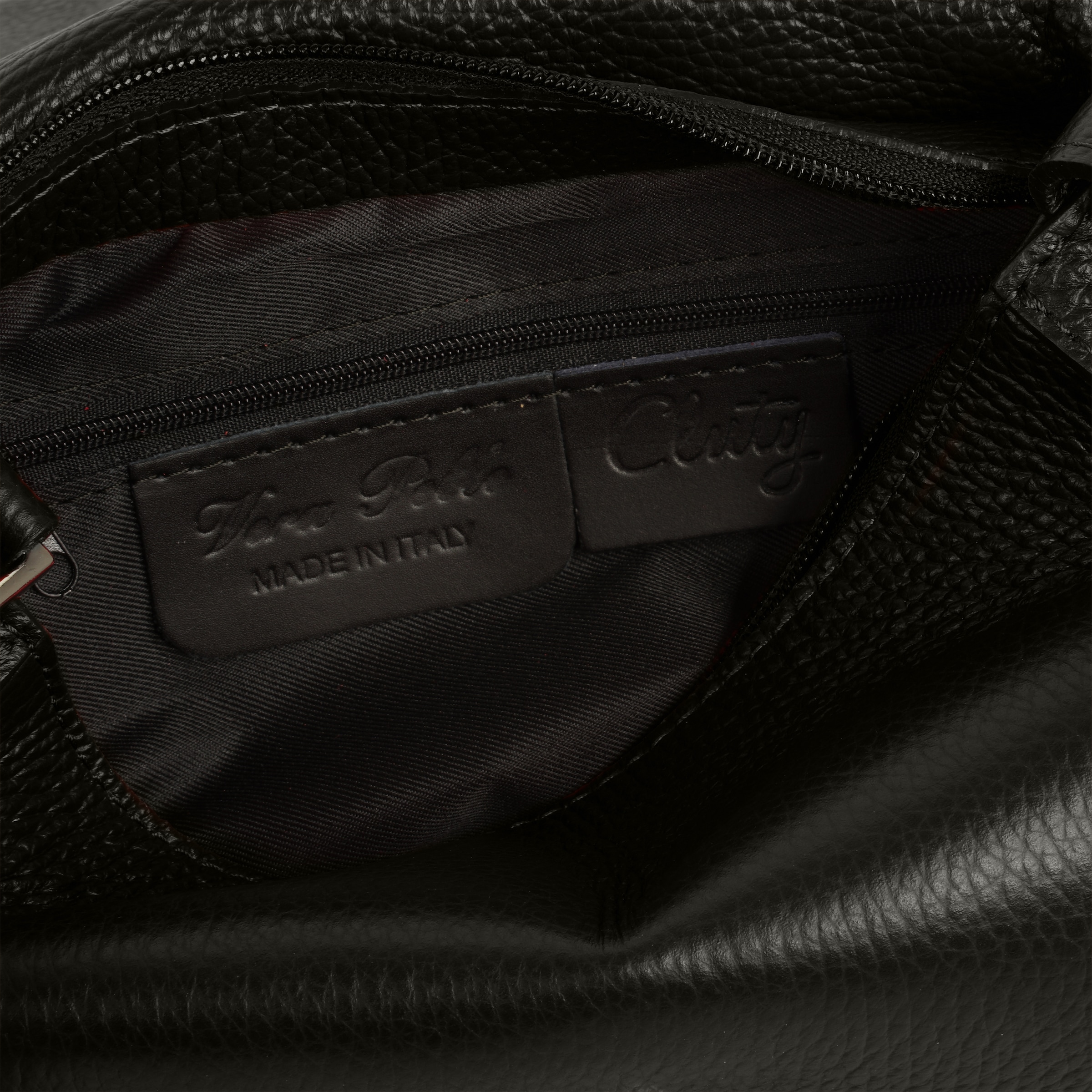 Cluty Henkeltasche, echt Leder, Made in Italy