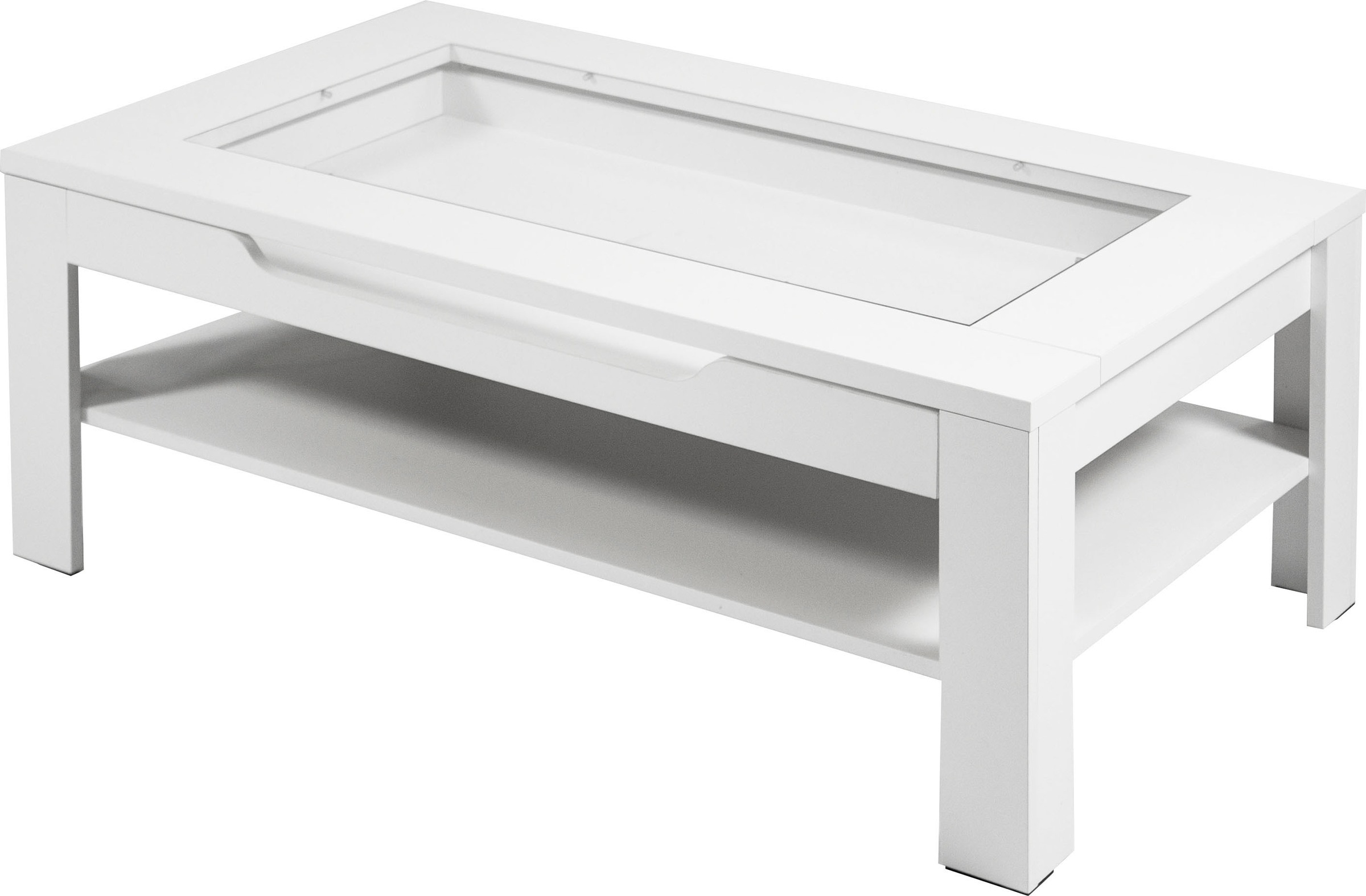 byLIVING Couchtisch »Ralph«, Breite 110 cm, mit Glaseinsatz und Schubkasten