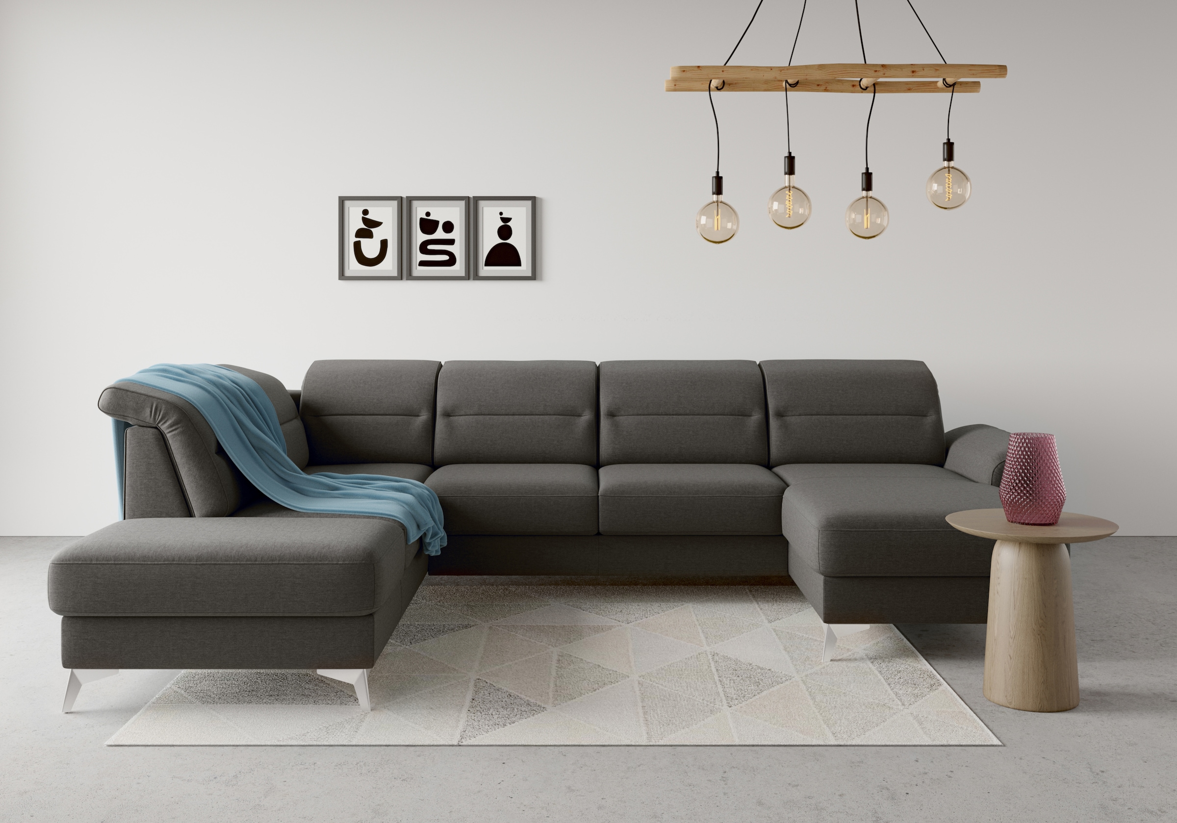 sit&more Wohnlandschaft "Sinatra U-Form" optional mit Kopfteilverstellung und Armteilfunktion etc.