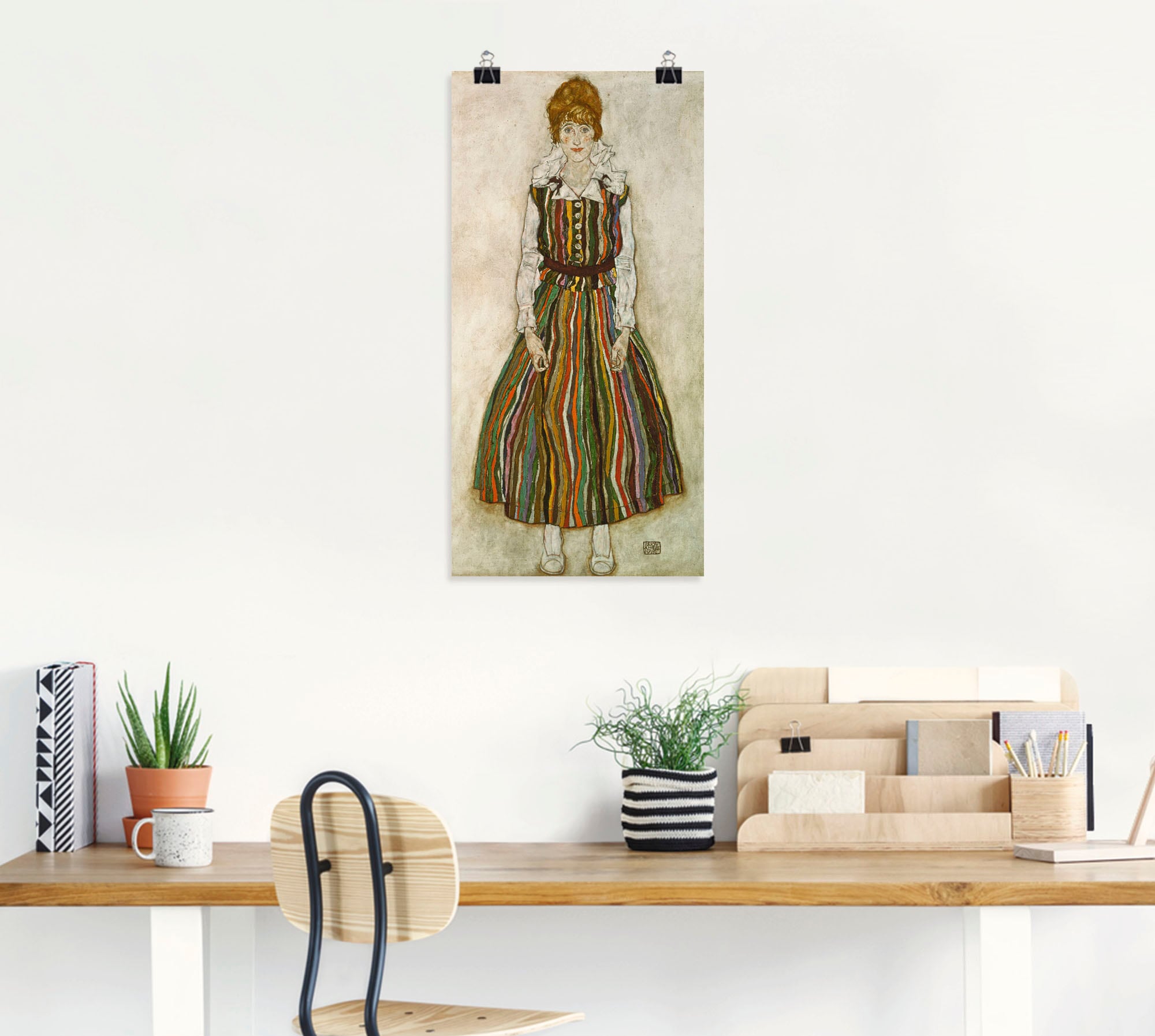 Artland Kunstdruck »Edith Schiele. 1915.«, Frau, (1 St.), als Alubild, Leinwandbild, Wandaufkleber oder Poster in versch. Grössen