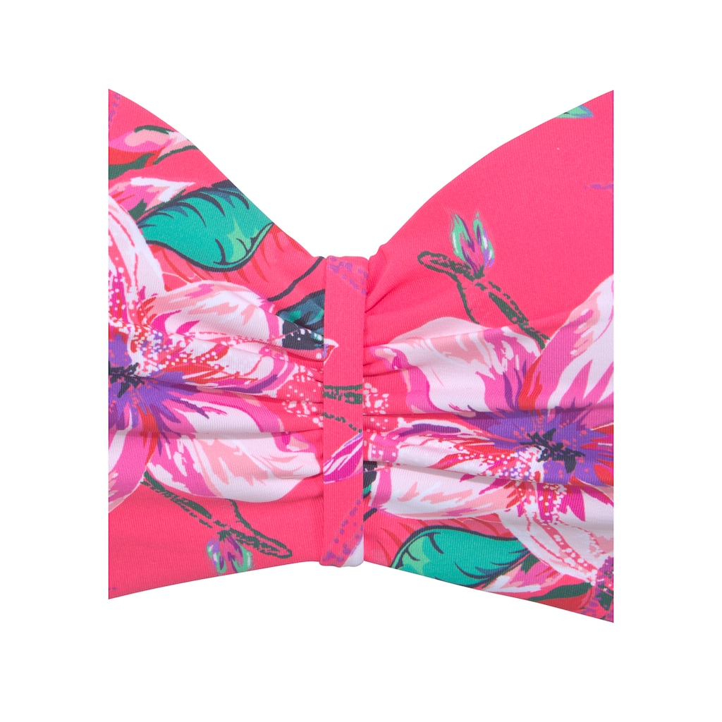 LASCANA Bügel-Bandeau-Bikini-Top »Malia«, mit tropischem Print