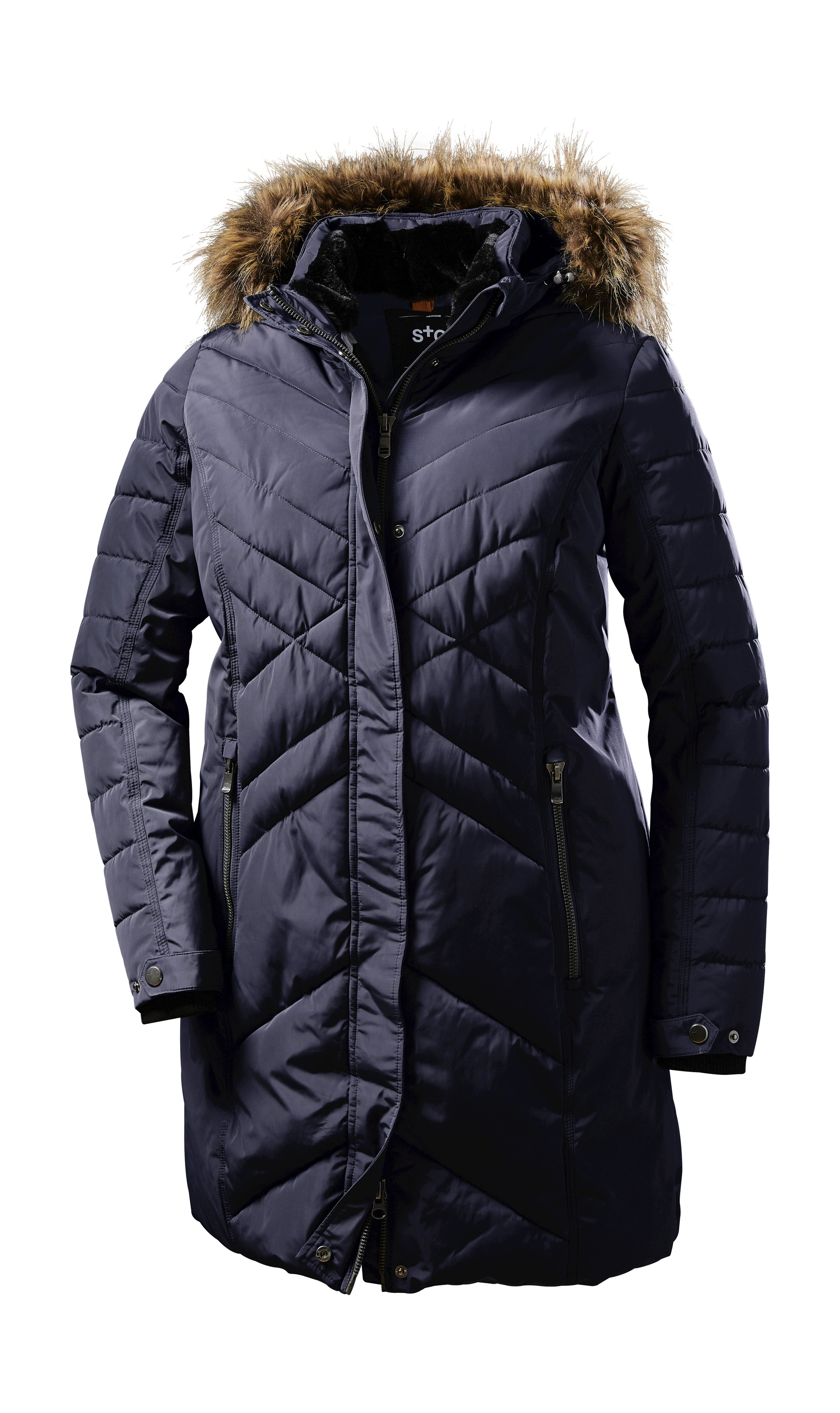 STOY Steppmantel »WMN Quilted PRK D« STOY Parka: abnehmbare Kapuze, warm, atmungsaktiv, wasserabweisend