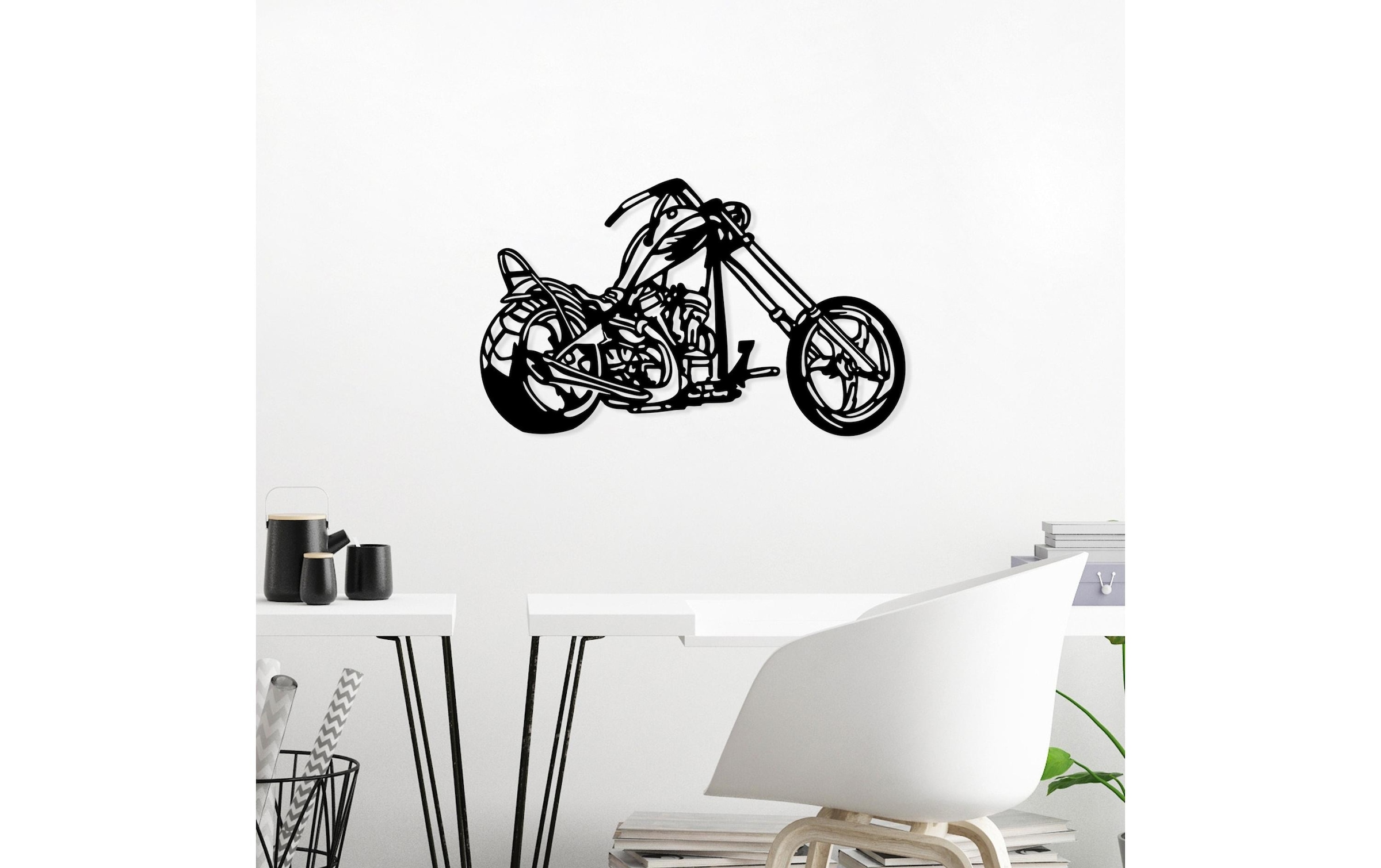 Wanddekoobjekt »Wallxpert Motorrad 70 x 44 cm«