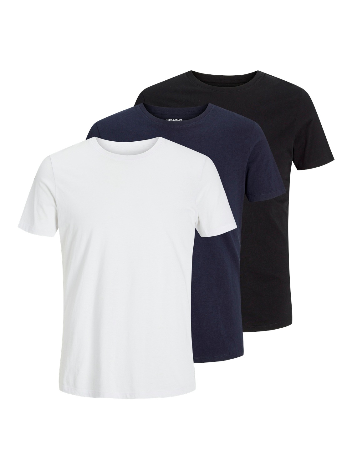 Jack & Jones Rundhalsshirt »JJEORGANIC BASIC TEE SS O-NE 3PK MP NOOS«, (Packung, 3 tlg.)