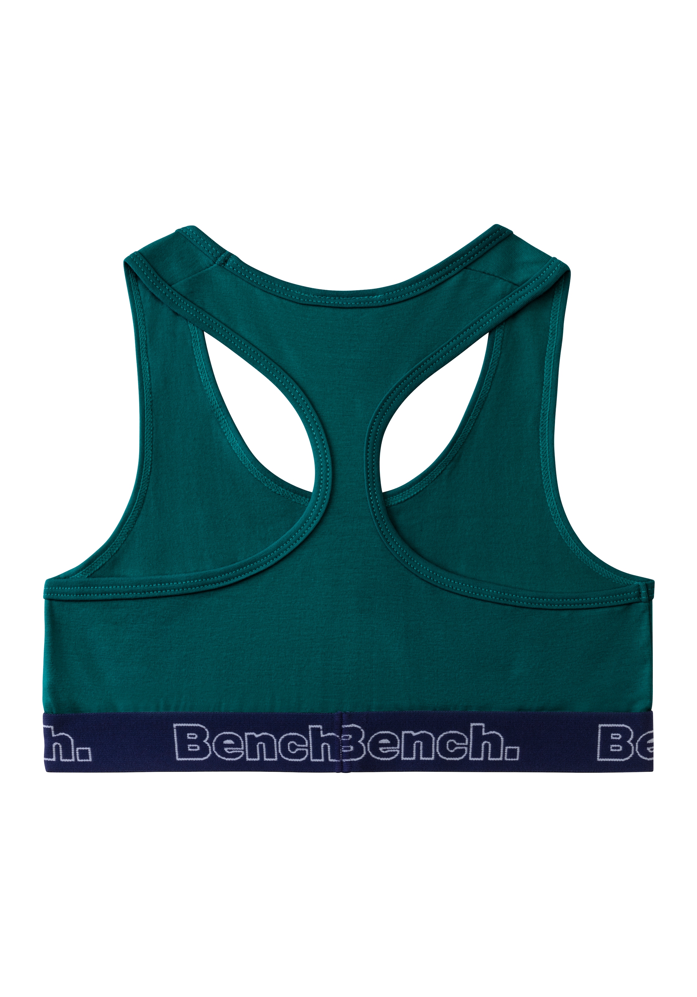 Bench. Bustier, mit kontrastfarbigem Bündchen und Racerback