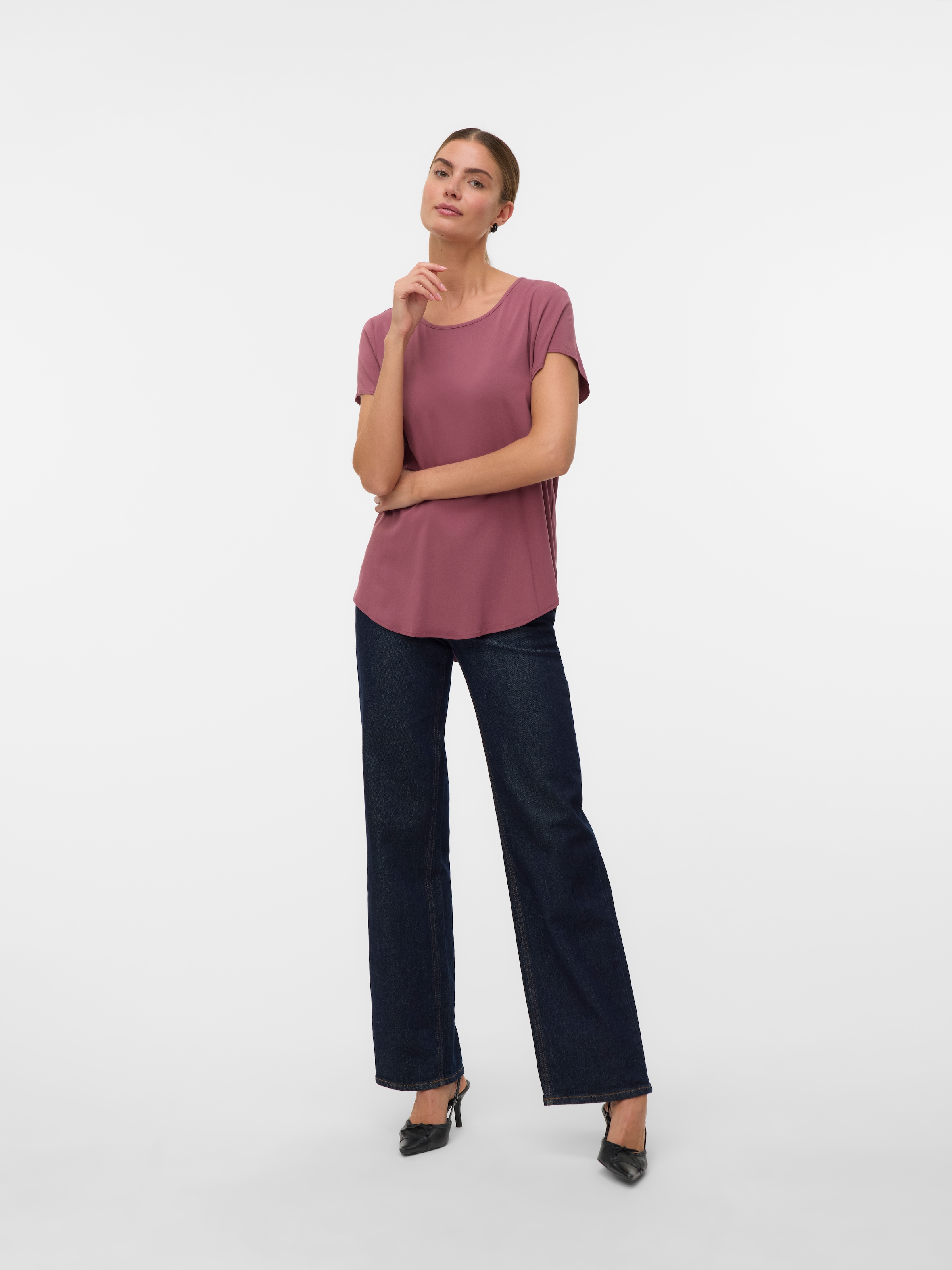 Vero Moda Blusenshirt »VMBELLA SS TOP WVN GA NOOS«