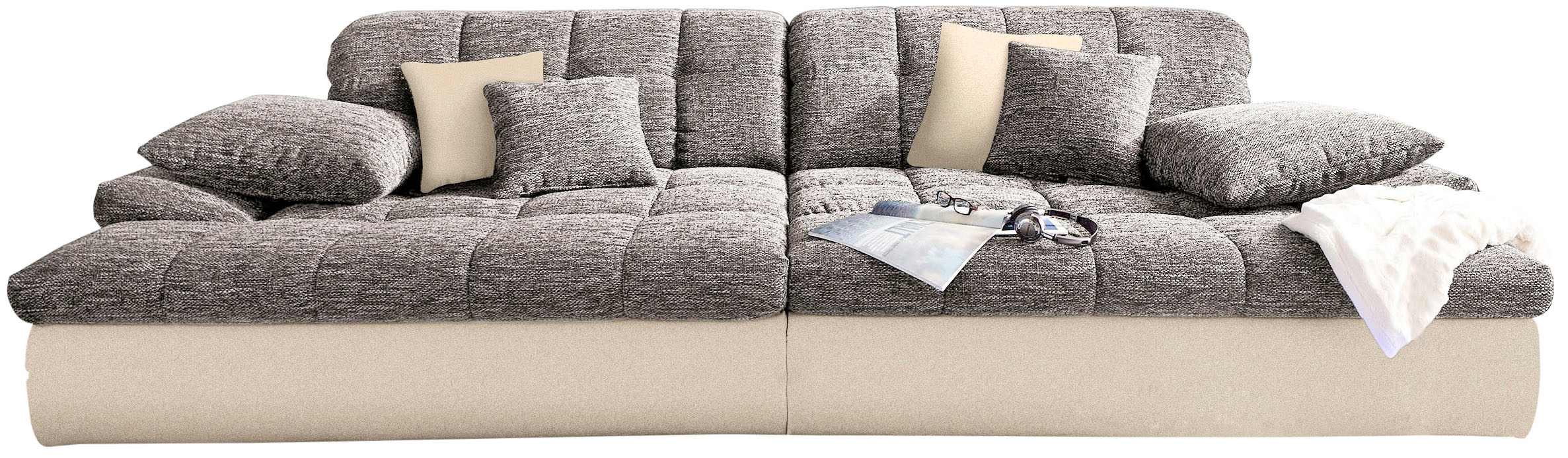 Mr. acheter wahlweise Kaltschaum RGB-Beleuchtung Couch (140kg und Belastung/Sitz) »Biarritz«, Big-Sofa mit