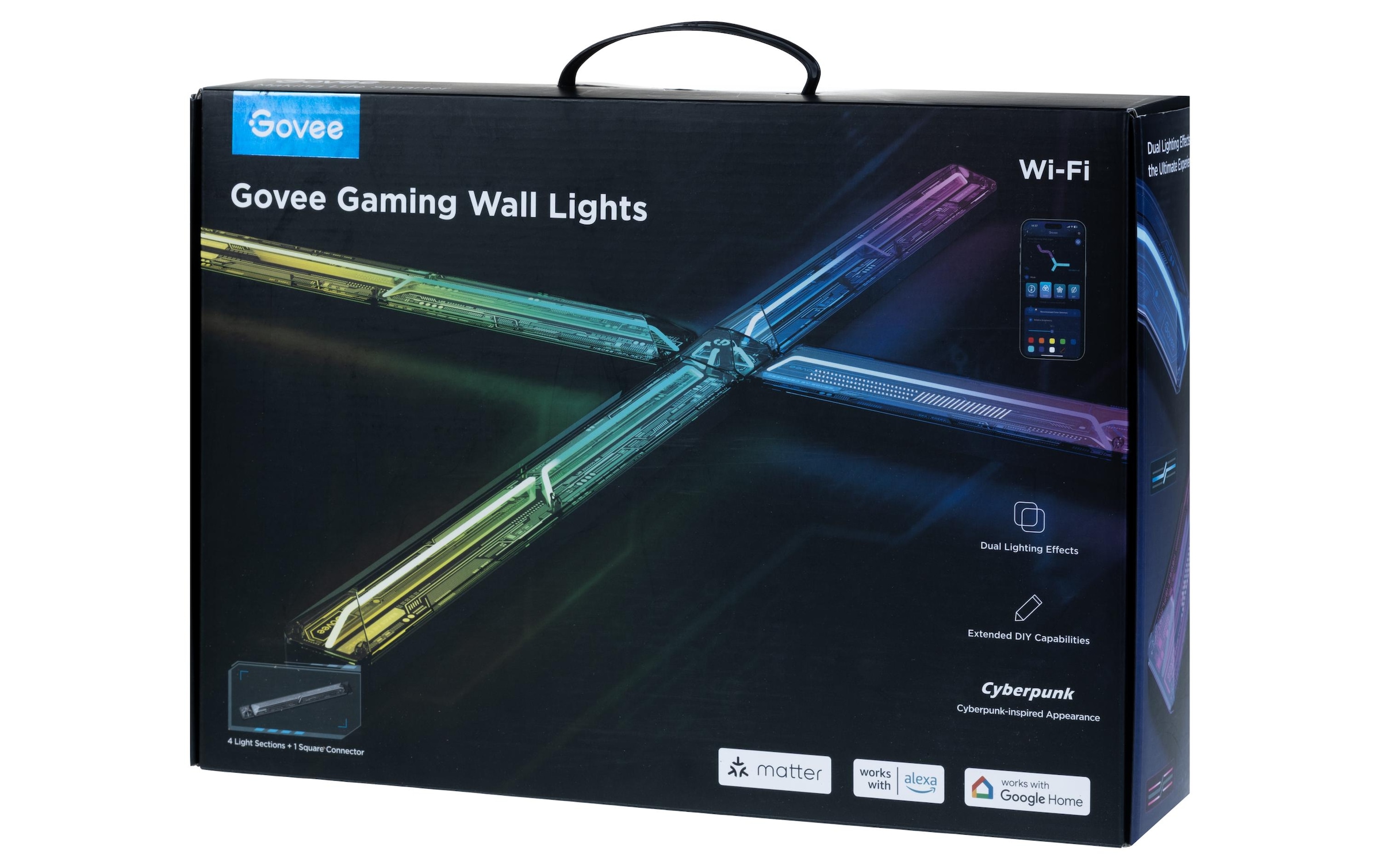 Govee LED Wandleuchte »RGBIC WiFi + BT + Matter«, 4 flammig