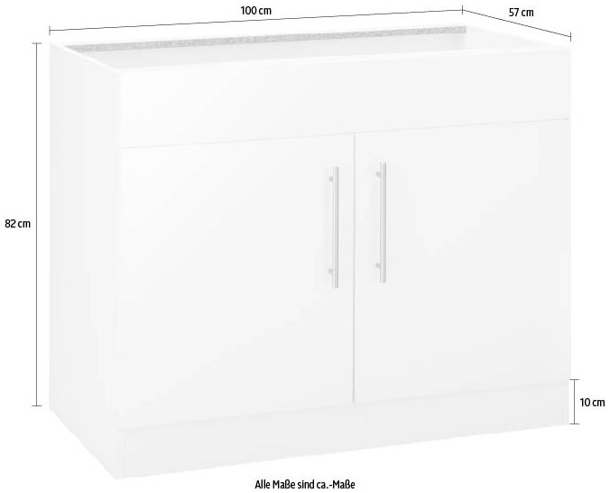 wiho Küchen Spülenschrank »Cali«, 100 cm breit, ohne Arbeitsplatte online  kaufen | Jelmoli-Versand
