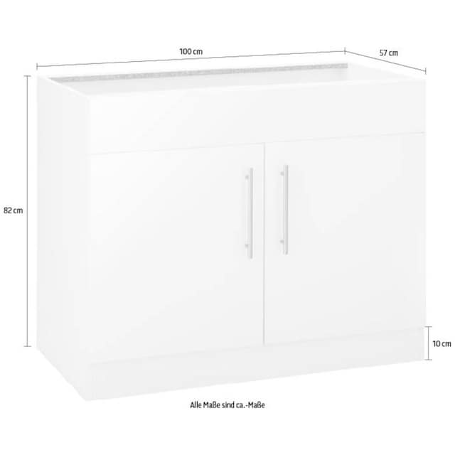 wiho Küchen Spülenschrank »Cali«, 100 cm breit, ohne Arbeitsplatte online  kaufen | Jelmoli-Versand