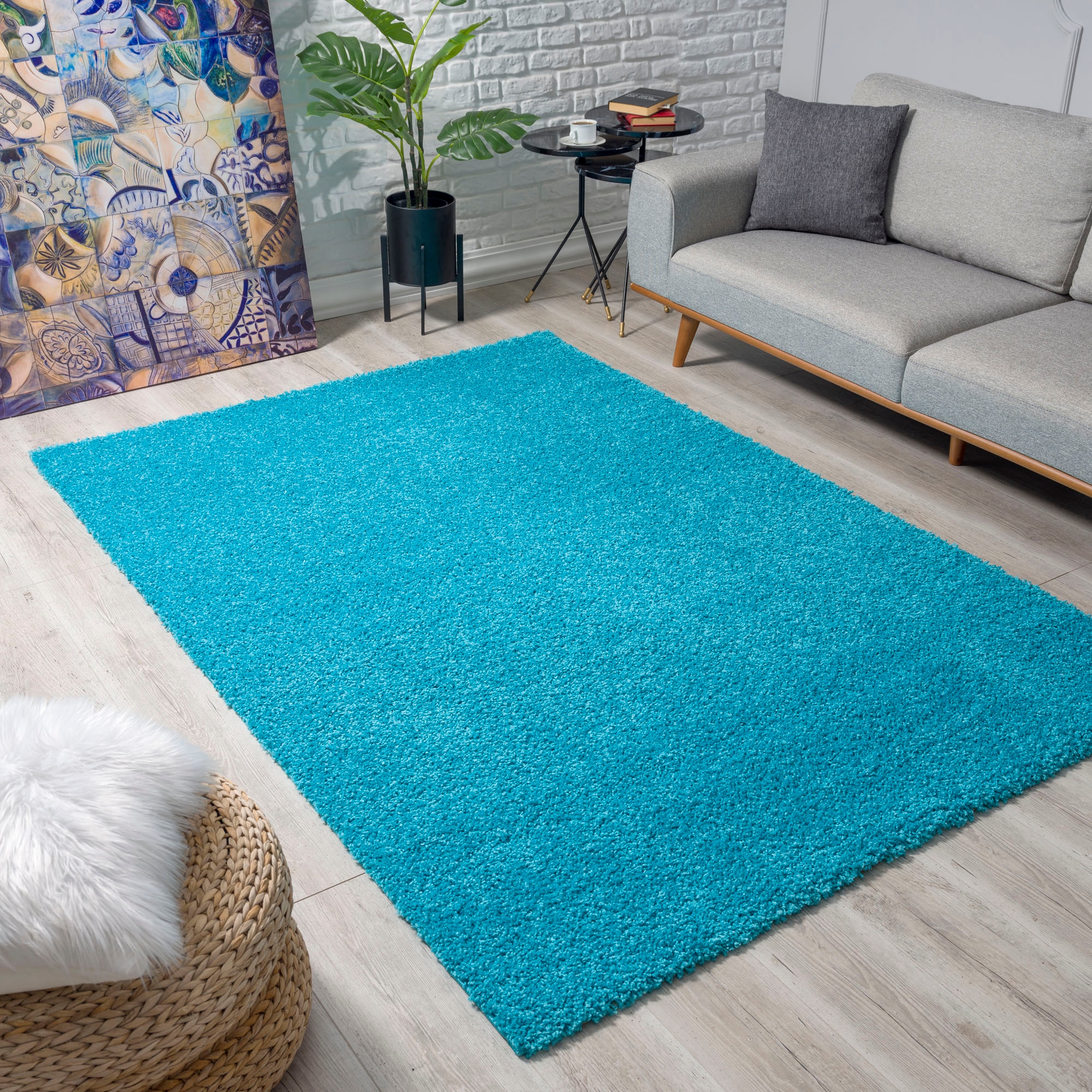 Sanat Hochflor-Teppich »LOCA«, rechteckig, Wohnzimmer, Langflor, Shaggy, Schlafzimmer