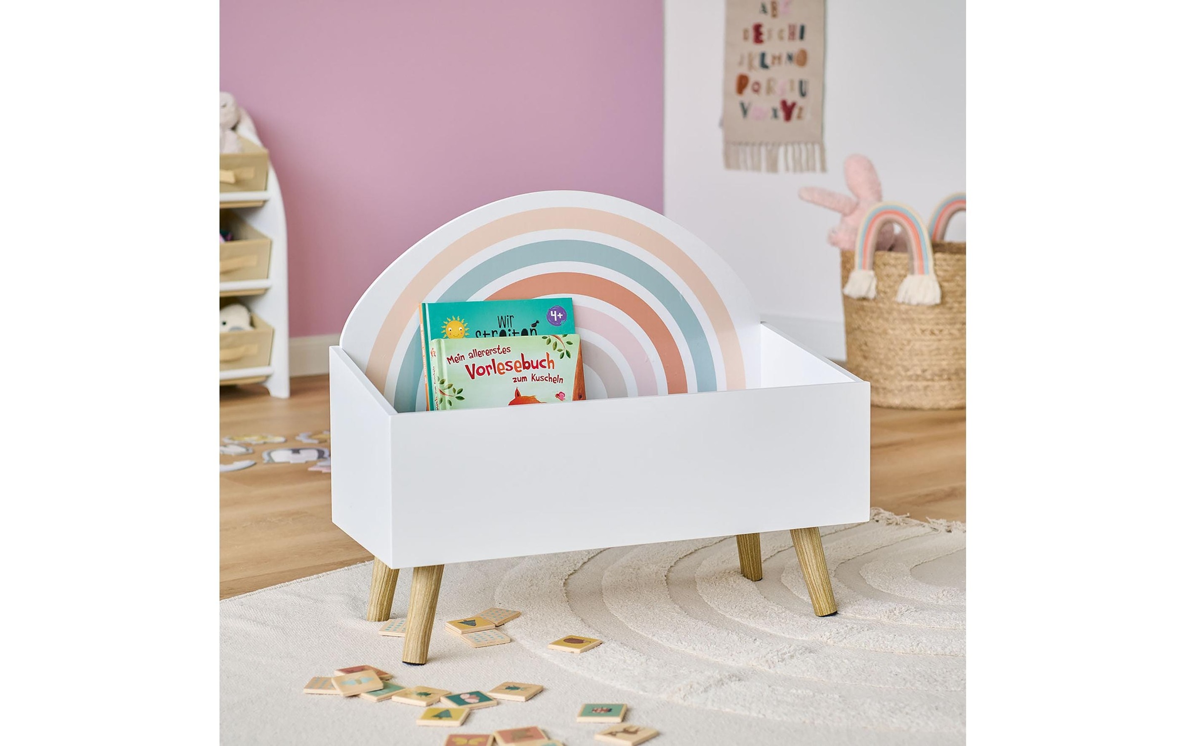 Zeller Present Kiste »Kinder-Aufbewahrungstruhe Rainbow 58 x 28 x 52 cm«