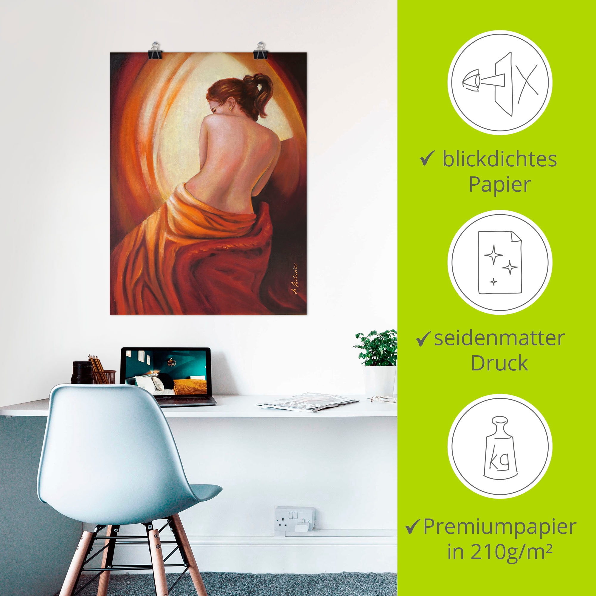 Artland Wandbild »Weiblichkeit im Licht«, Erotische Bilder, (1 St.), als Poster in verschied. Grössen