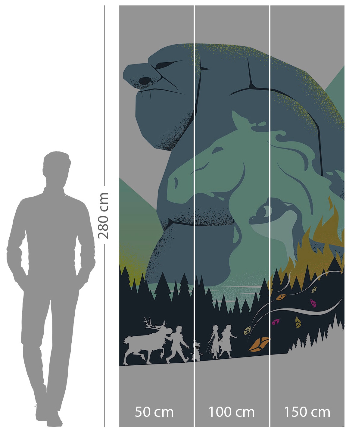 Komar Vliestapete »Digitaldruck Vlies - Frozen Adventure - Grösse 150 x 280 cm«, bedruckt, Kinderzimmer