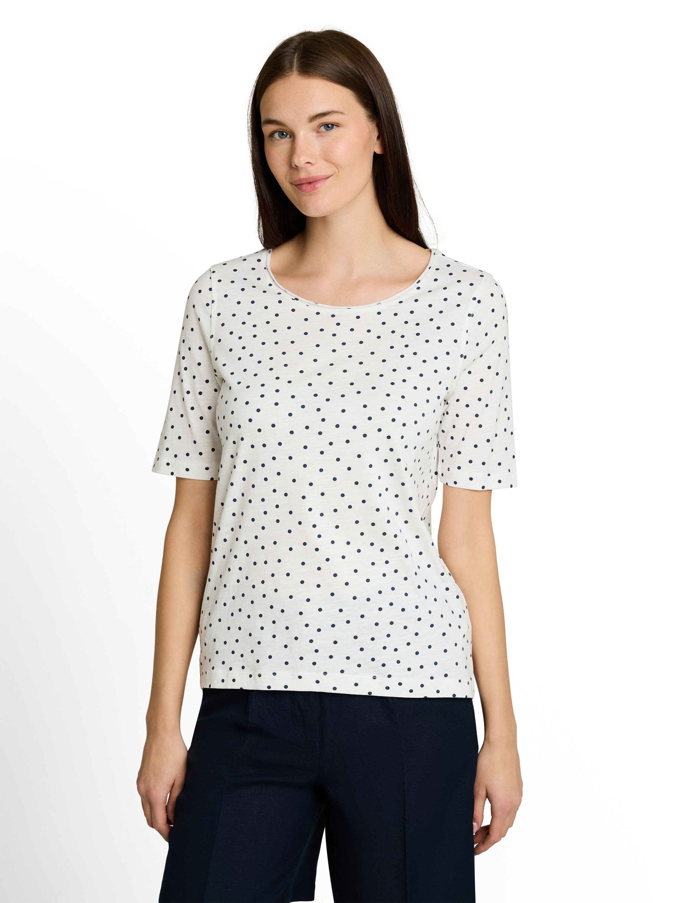 TOM TAILOR Rundhalsshirt Sommershirt mit Punkten