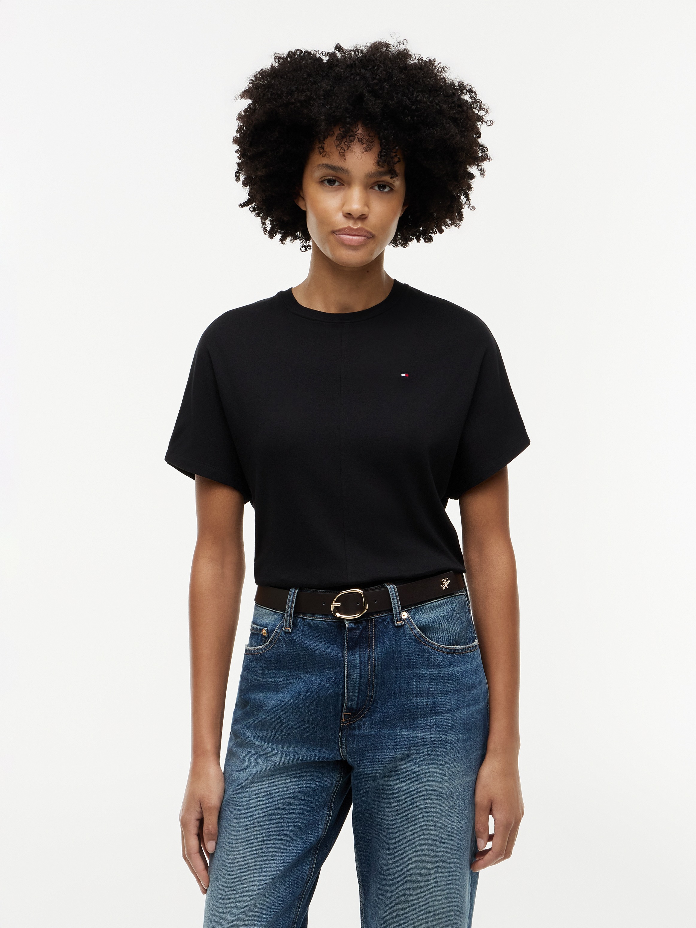 Tommy Hilfiger 3/4-Arm-Shirt "CODY REG BATWING C-NK SS TEE" Baumwolle, 3/4 Ärmel