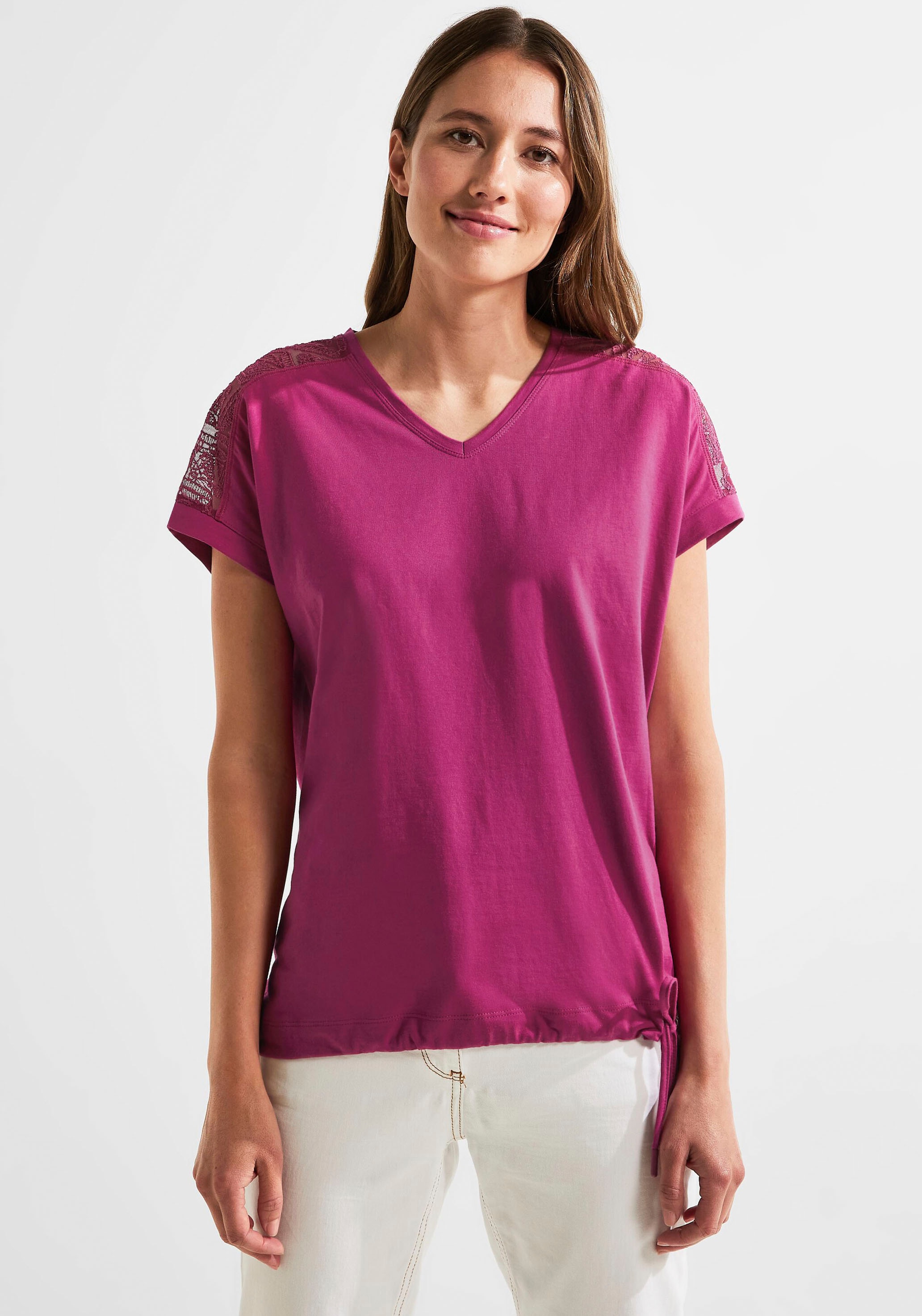 Cecil T-Shirt, mit bei abgerundetem V Jelmoli-Versand Schweiz shoppen leicht -Ausschnitt online