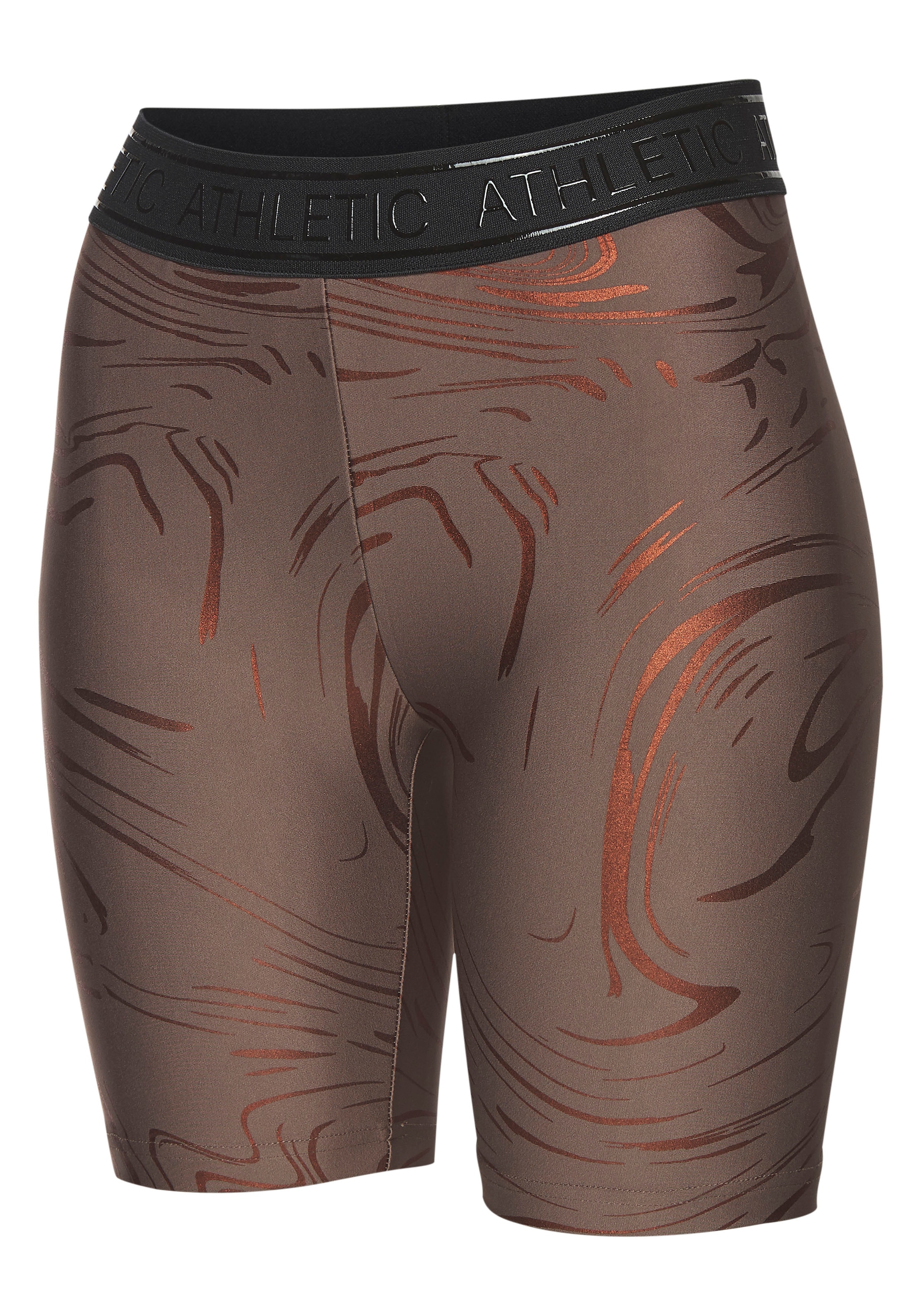 LASCANA ACTIVE Funktionsshorts, mit glänzendem 3D Schriftzug auf dem Bund