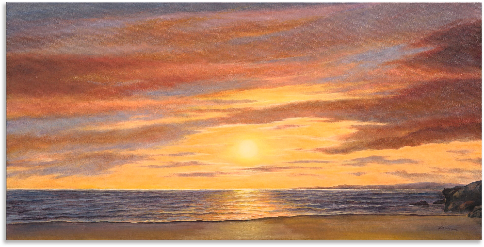 Artland Wandbild »Sonne am Strand«, als Strand, Leinwandbild, (1 in shoppen Wandaufkleber Poster oder versch. Alubild, | Grössen Jelmoli-Versand online St.)