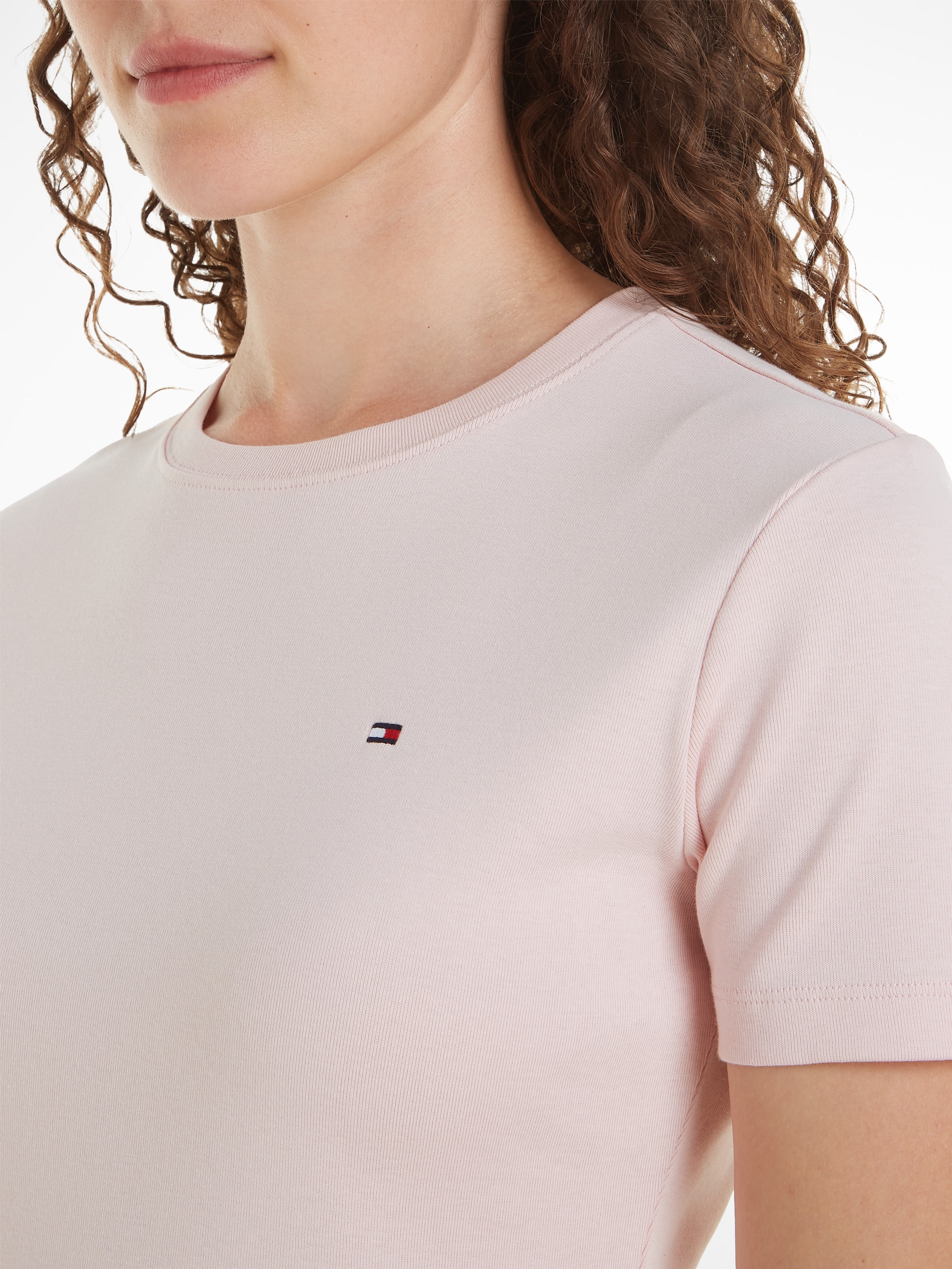 SS«, Jelmoli-Versand bei CODY mit »NEW Tommy T-Shirt Logostickerei kaufen C-NK SLIM Hilfiger Schweiz online