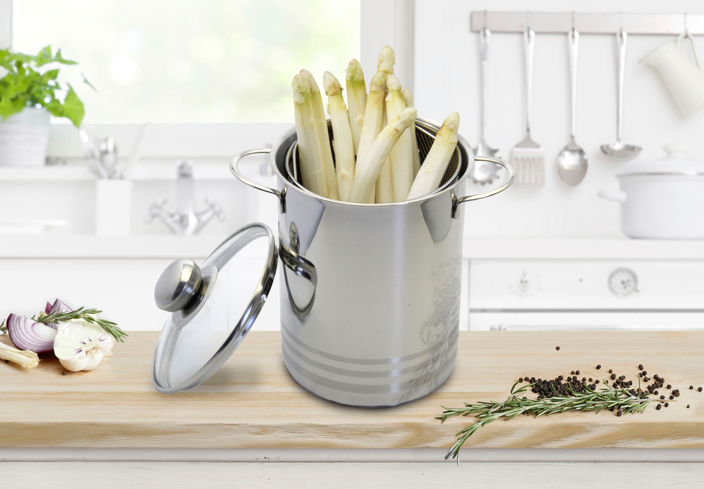 Elo Basic Spargeltopf »Brillant«, Edelstahl, Ø 16 cm, Induktion