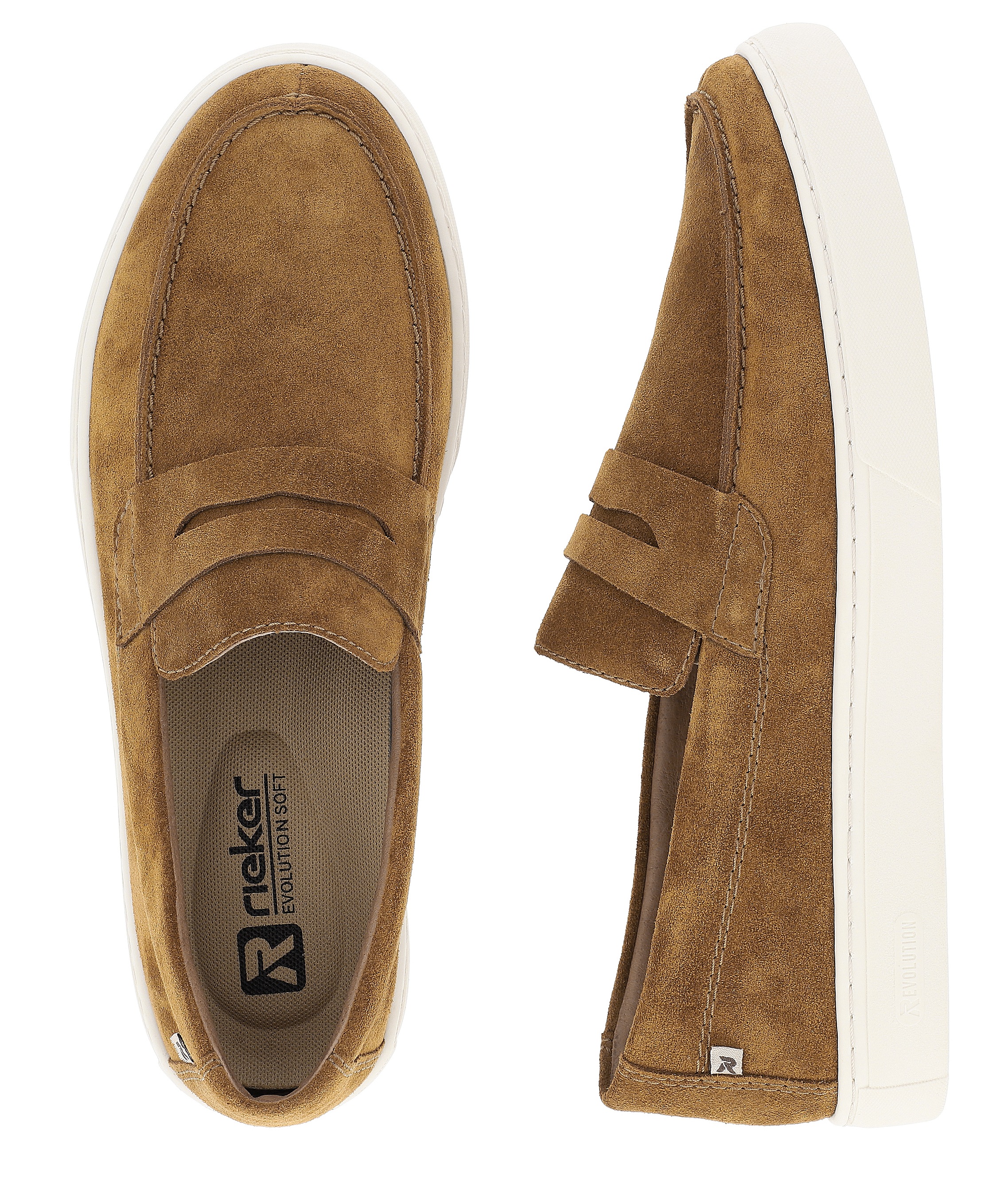 Rieker EVOLUTION Slipper, Slip-On Sneaker, Business Schuh mit herausnehmbarer Soft-Einlage