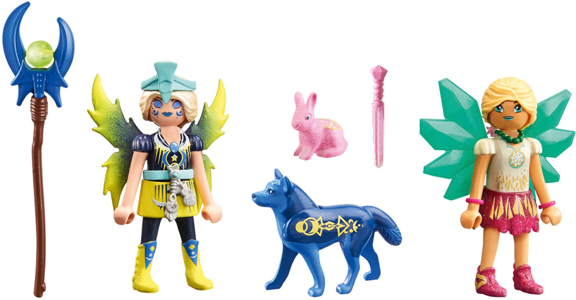 Playmobil® Konstruktions-Spielset »Crystal- und Moon Fairy mit Seelentieren (71236), Adventures of Ayuma«, (16 St.), Made in Europe