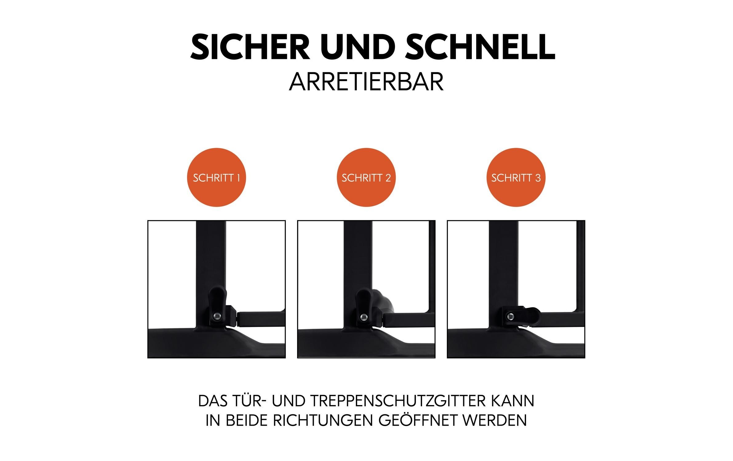 Hauck Türschutzgitter »Clear Step 2 Schwarz«