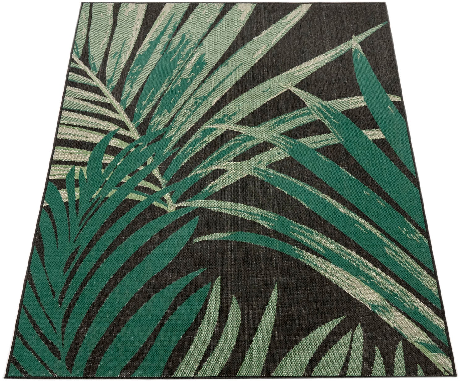 Paco Home Teppich Outdoor Palmenblätter, Jelmoli-Versand In- rechteckig, Flachgewebe, »Ostende Wohnzimmer geeignet, und Motiv kaufen | online 552«