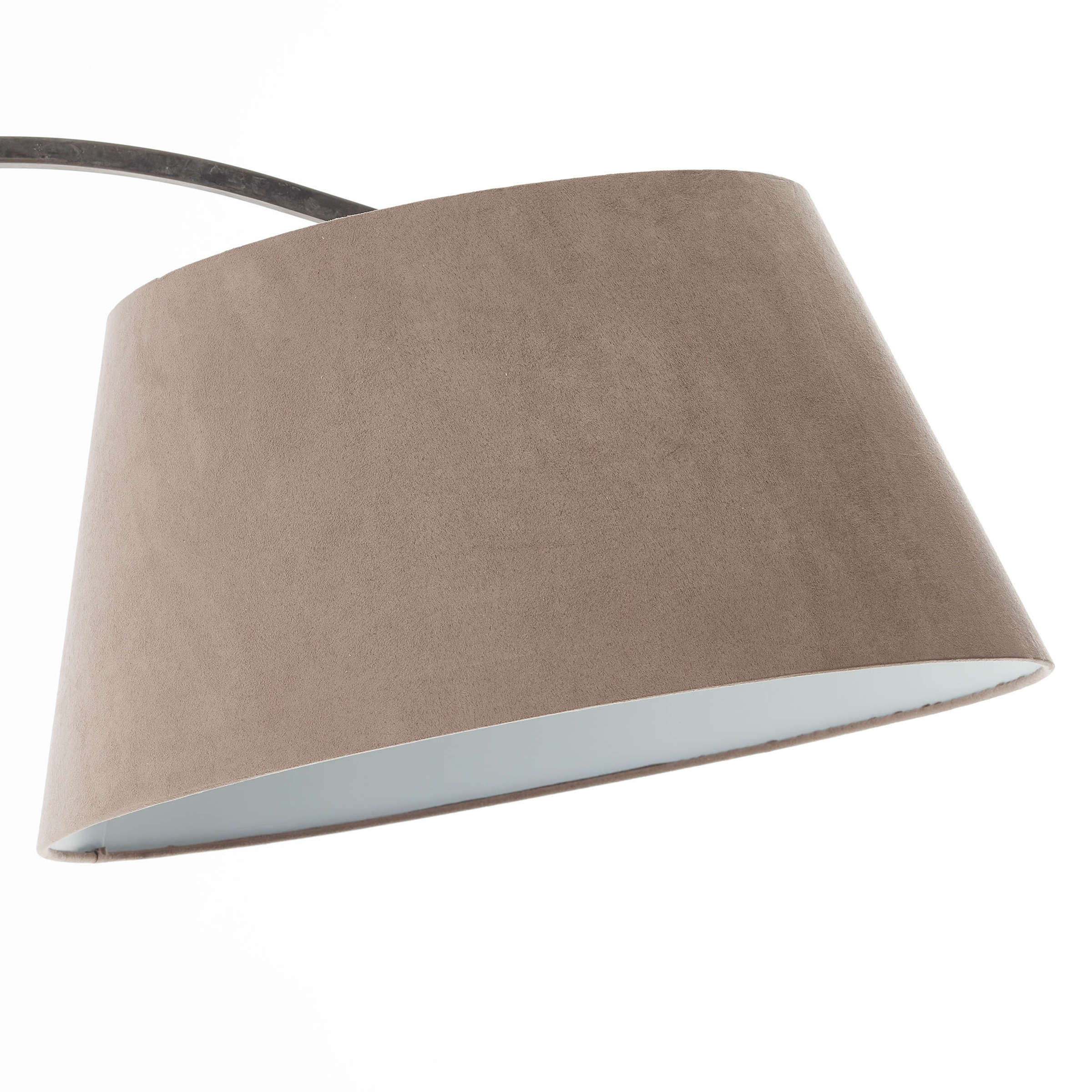 Brilliant Bogenlampe »Brok«, 1 flammig-flammig, 196 cm Höhe, 121 cm Ausl., E27, schwenkbar, Beton/Metall/Textil, taupe