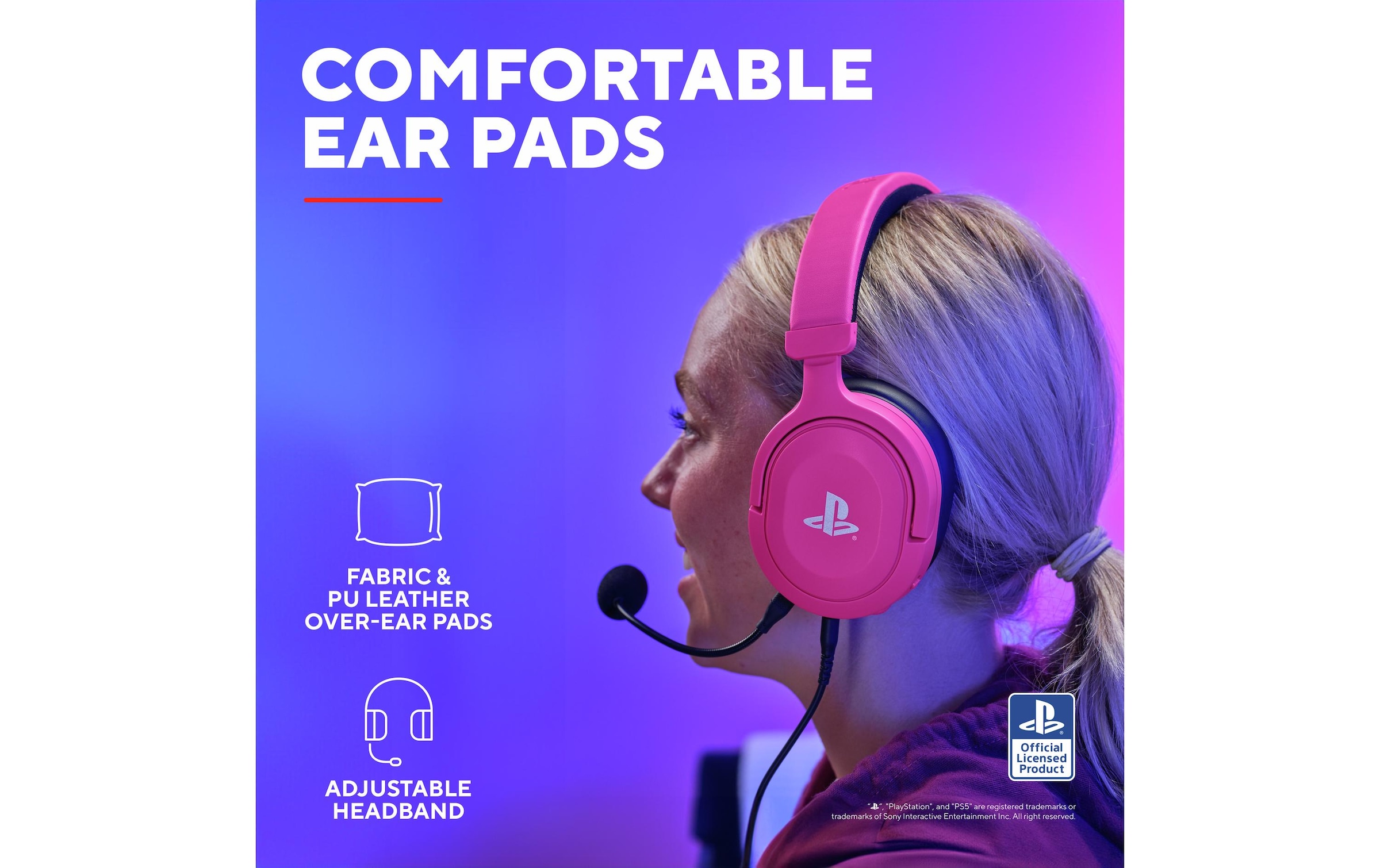 Trust PC-Headset »GXT498P Forta Pink/Schwarz«