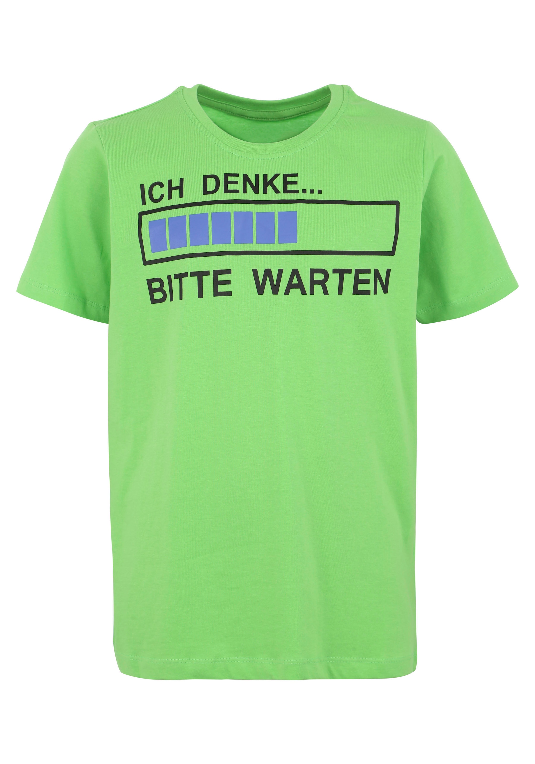 | WARTEN«, ordern Jelmoli-Versand T-Shirt Spruch DENKE...BITTE KIDSWORLD »ICH online