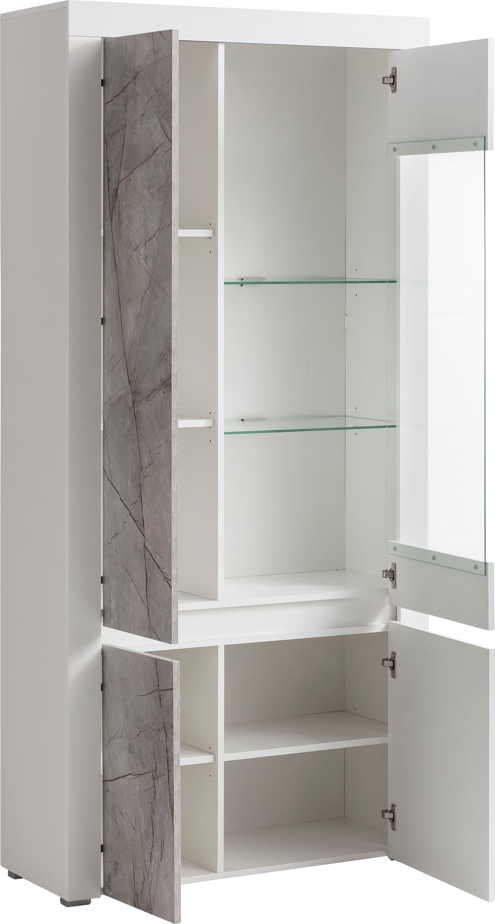 ❤ Premium collection by Home affaire Wohnwand »Stone Marble«, (4 St.),  bestehend aus vier Möbelstücken, in grifflosen Design, Breite 390 cm  entdecken im Jelmoli-Online Shop